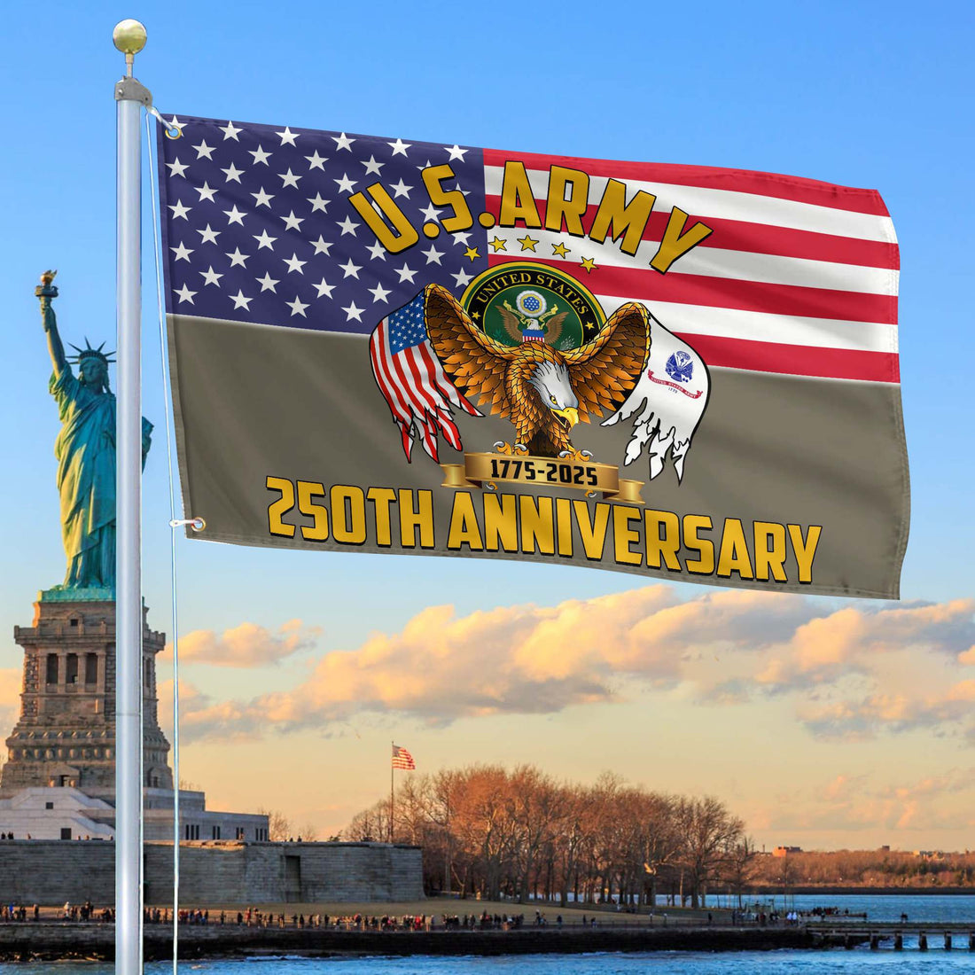 Premium 250th Anniversary Of The Army Grommet Flag VPVC120024, Gifts For Army Veteran, Best Gifts On Father's Day, Veterans Day.