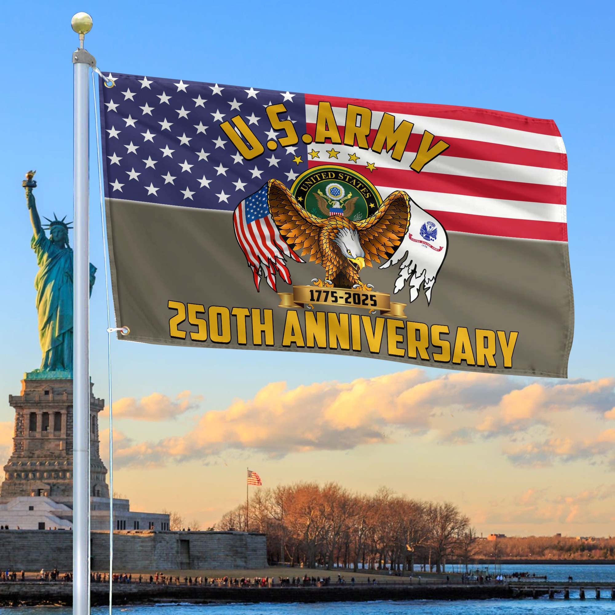 Premium 250th Anniversary Of The Army Grommet Flag VPVC120024, Gifts For Army Veteran, Best Gifts On Father's Day, Veterans Day.