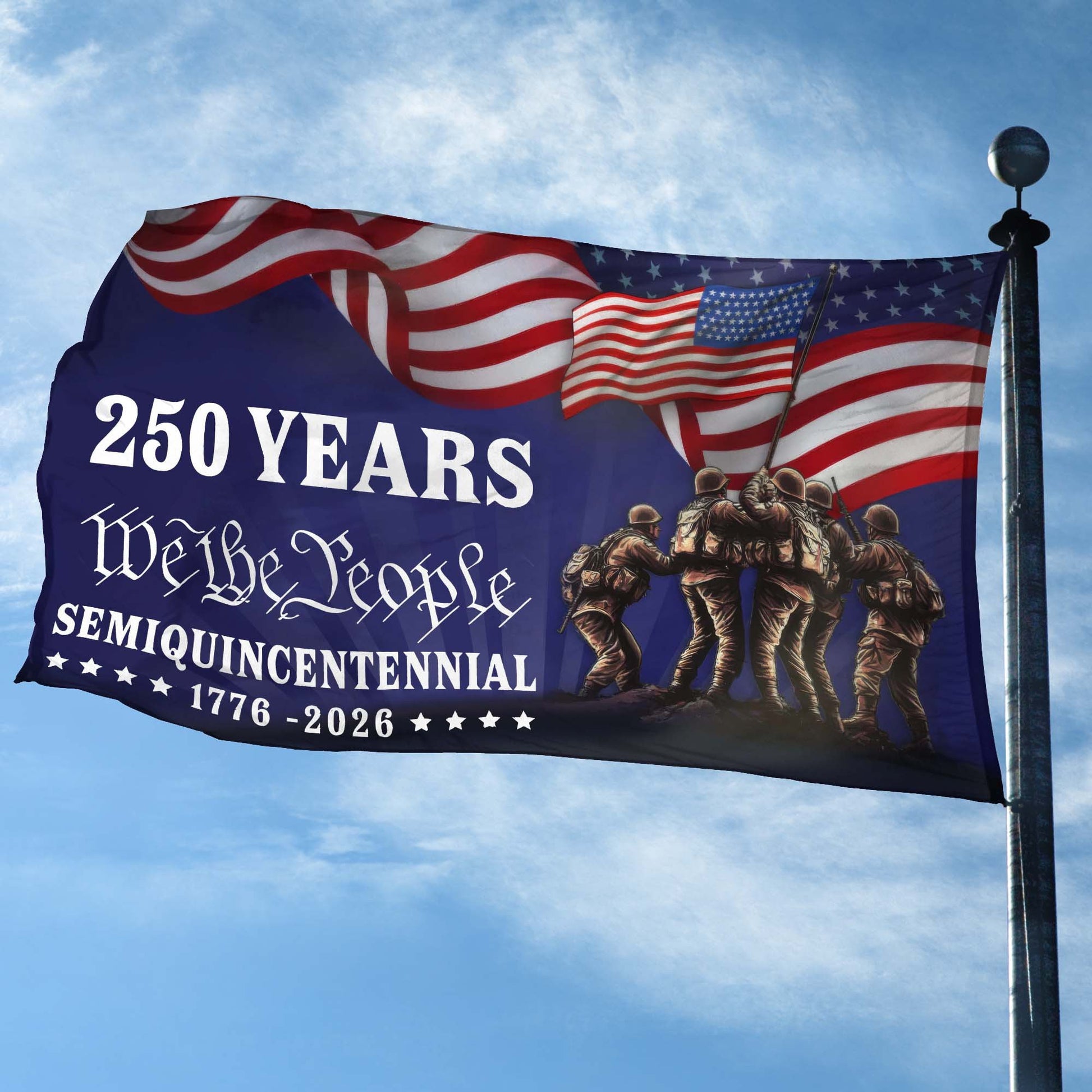 Premium 250th Anniversary US Grommet Flag VPVC120007, Gifts For US Veteran, Best Gifts On Father's Day, Veterans Day.