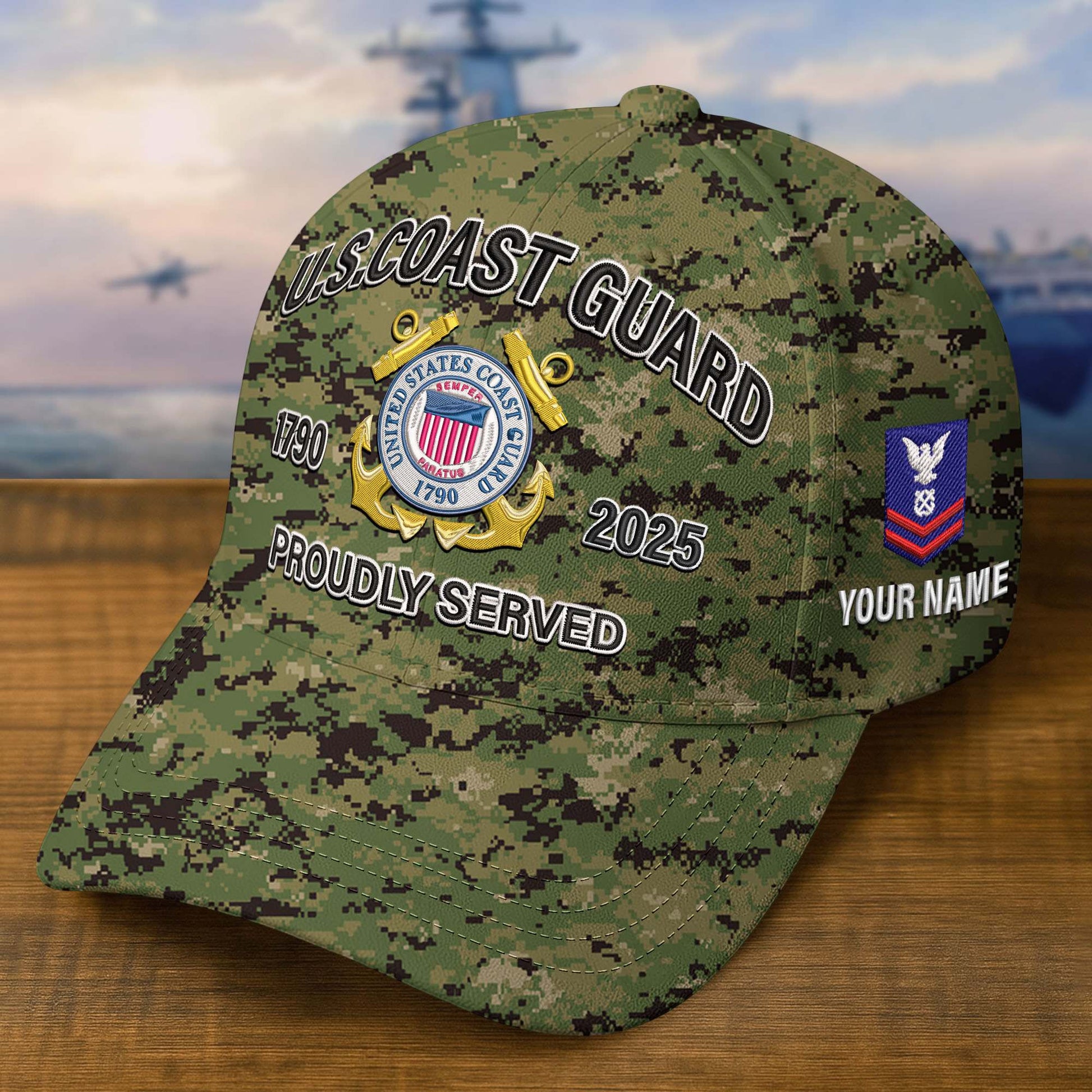 Premium Custom USCG Embroidered Hat VPVC308209, Gifts For Coast Guard Veteran, Gifts On Father's Day, Veterans Day.