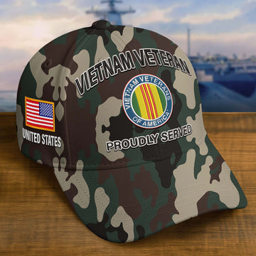 Premium Custom Vietnam Veteran Embroidered Hat VPVC308211, Gifts For Vietnam Veteran, Gifts On Father's Day, Veterans Day.