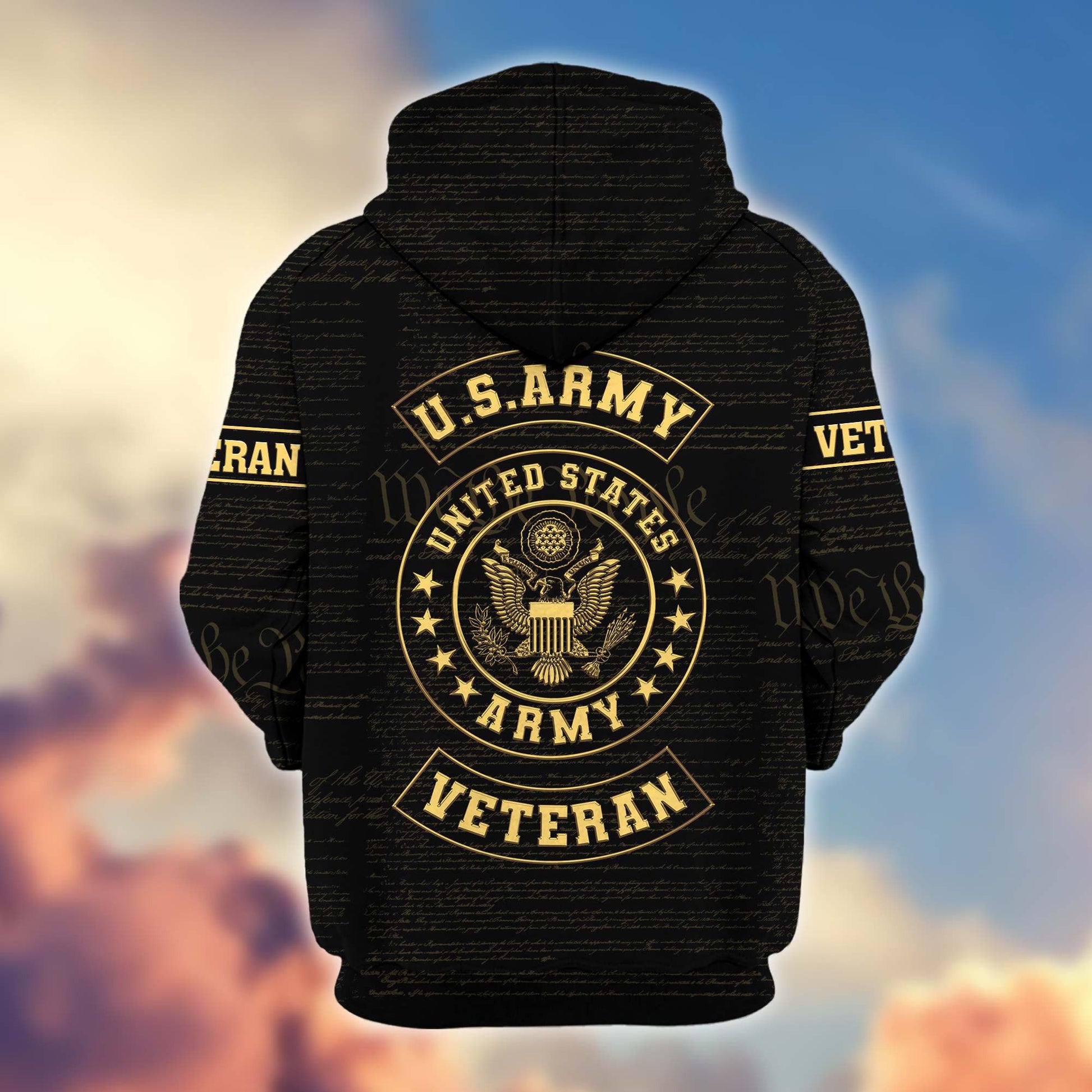 Premium Custom US Army Zip Hoodie VPVC607201, Gifts For Army Veteran, Gifts On Father's Day, Veterans Day.