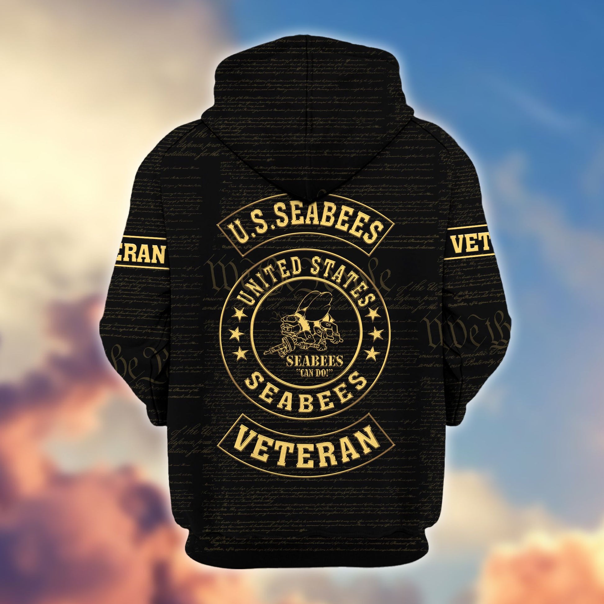 Premium Custom US Seabees Zip Hoodie VPVC607209, Gifts For Seabees Veteran, Gifts On Father's Day, Veterans Day.