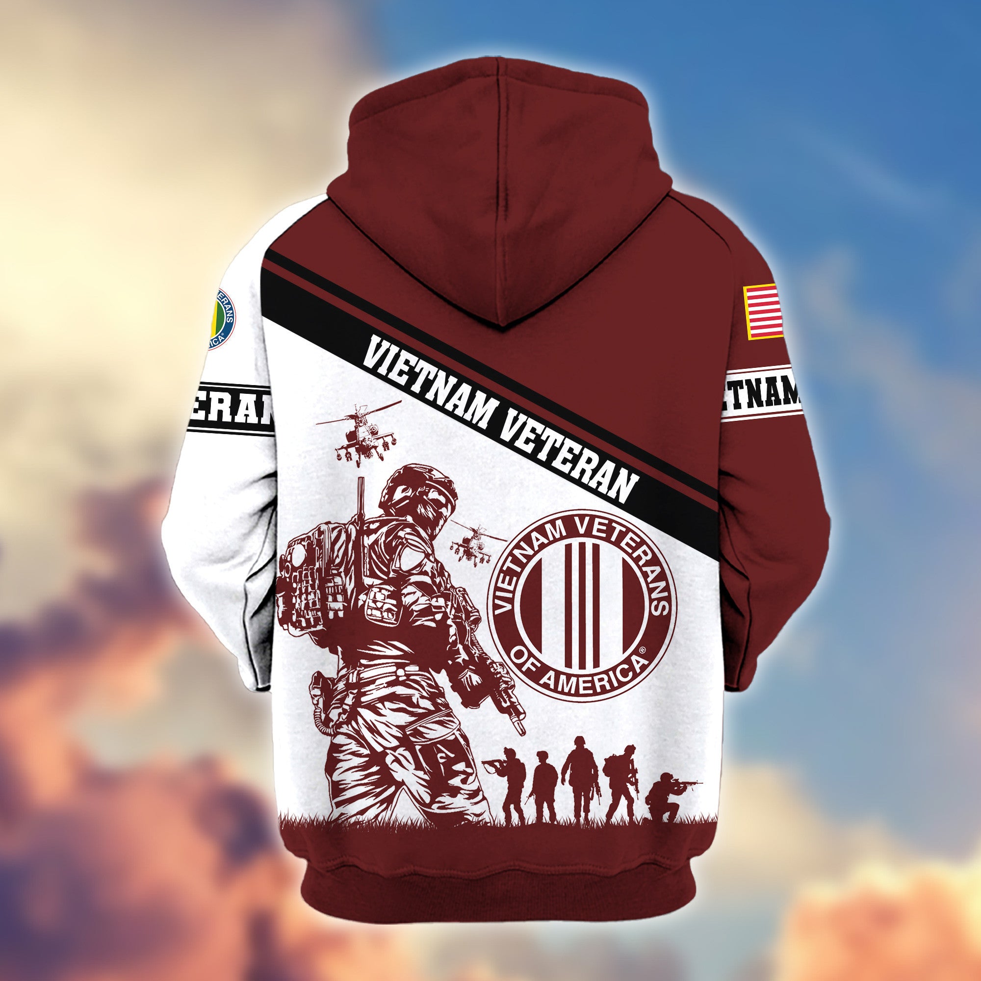 Premium Vietnam Veteran Zip Hoodie VPVC607306, Gifts For Vietnam Veteran, Gifts On Father's Day, Veterans Day.