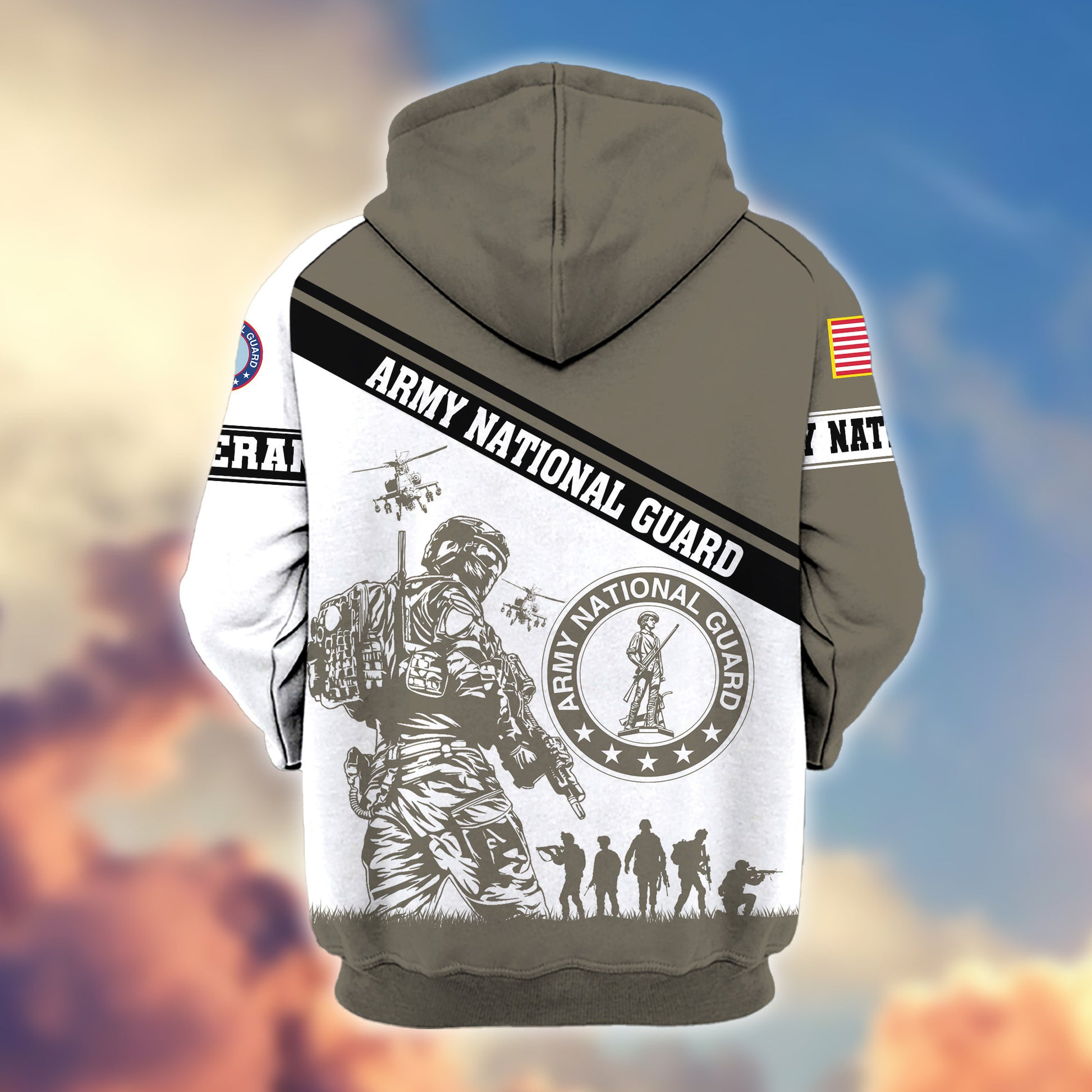 Premium US Army National Guard Zip Hoodie VPVC607308, Gifts For Army National Guard Veteran, Gifts On Father's Day, Veterans Day.