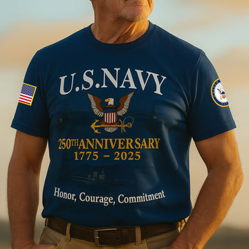 Premium 250th Anniversary Navy T-Shirt CPVC300703