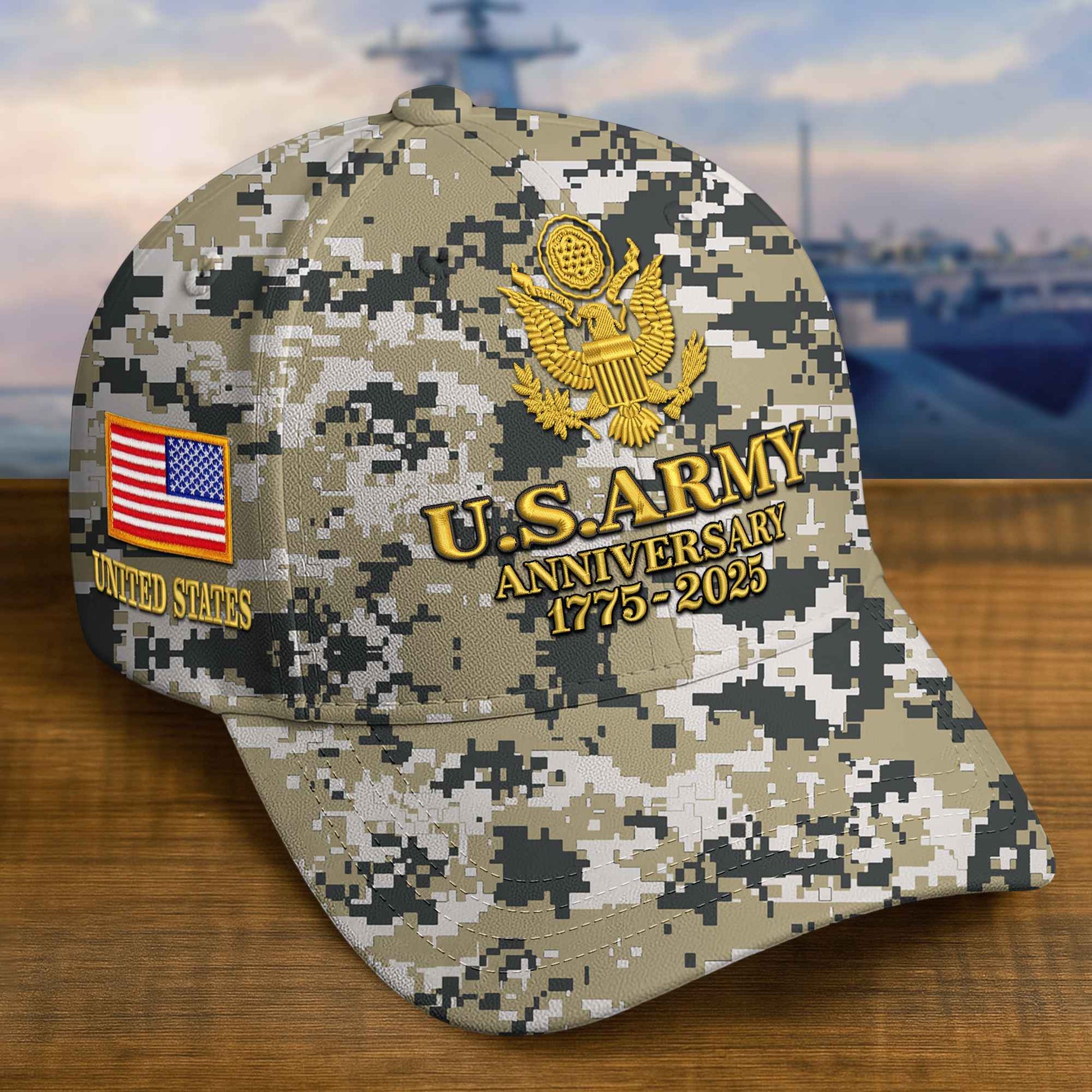 Premium 250th Anniversary Of The Army Embroidered Hats VPVC308301, Custom Name & Rank, Gifts For Army Veteran, Gifts On Father's Day, Veterans Day.
