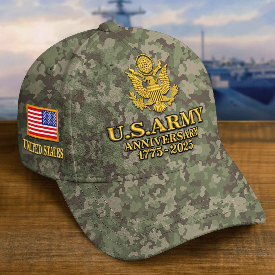 Premium 250th Anniversary Of The Army Embroidered Hats VPVC308303, Custom Name & Rank, Gifts For Army Veteran, Gifts On Father's Day, Veterans Day.