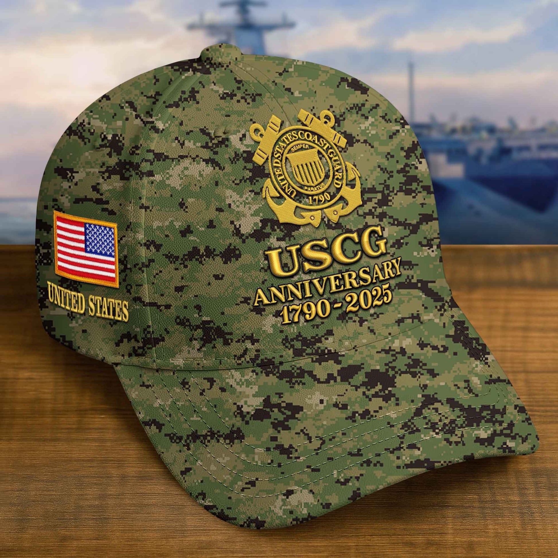 Premium Custom USCG Embroidered Hat VPVC308309, Gifts For Coast Guard Veteran, Gifts On Father's Day, Veterans Day.