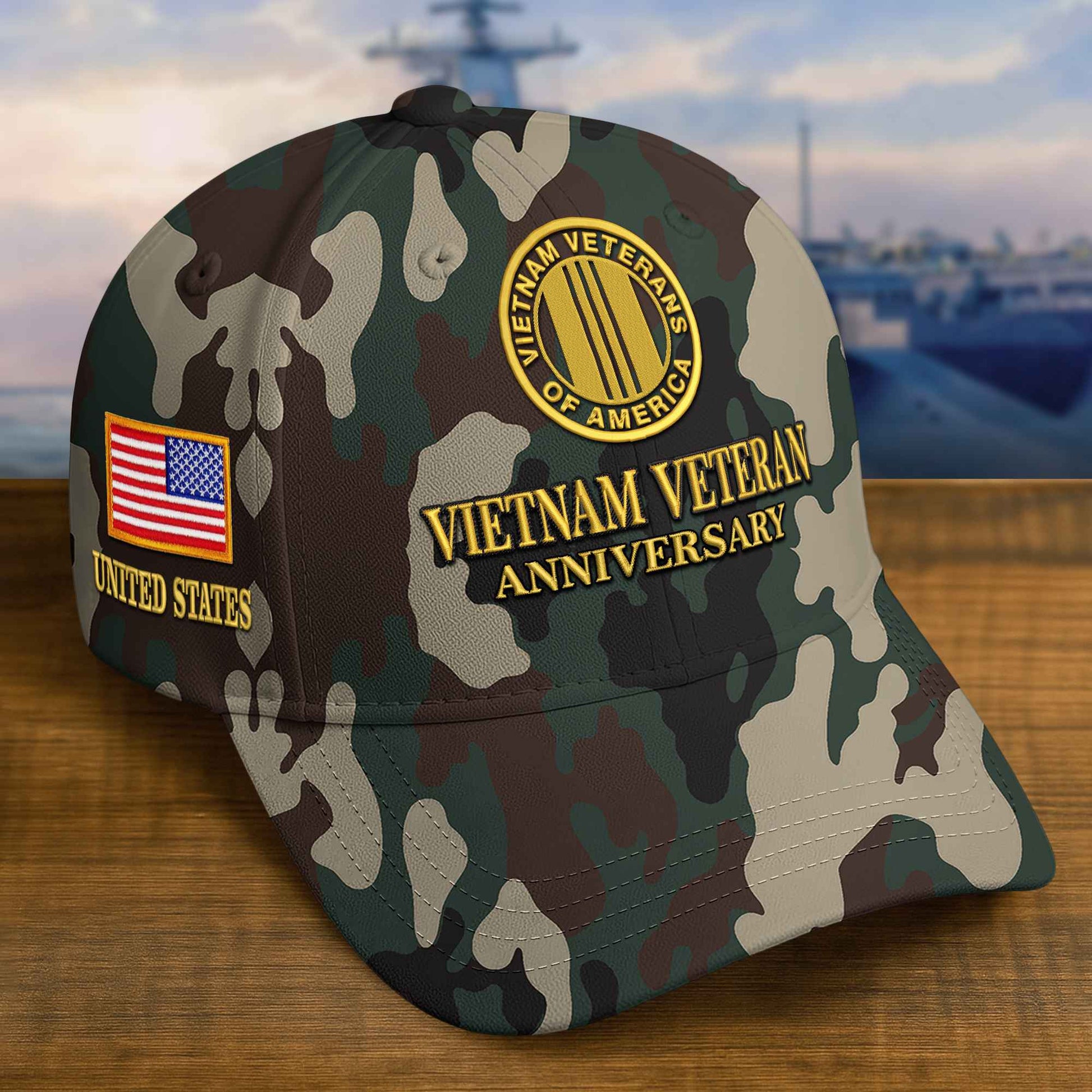 Premium Custom Vietnam Veteran Embroidered Hat VPVC308311, Gifts For Vietnam Veteran, Gifts On Father's Day, Veterans Day.