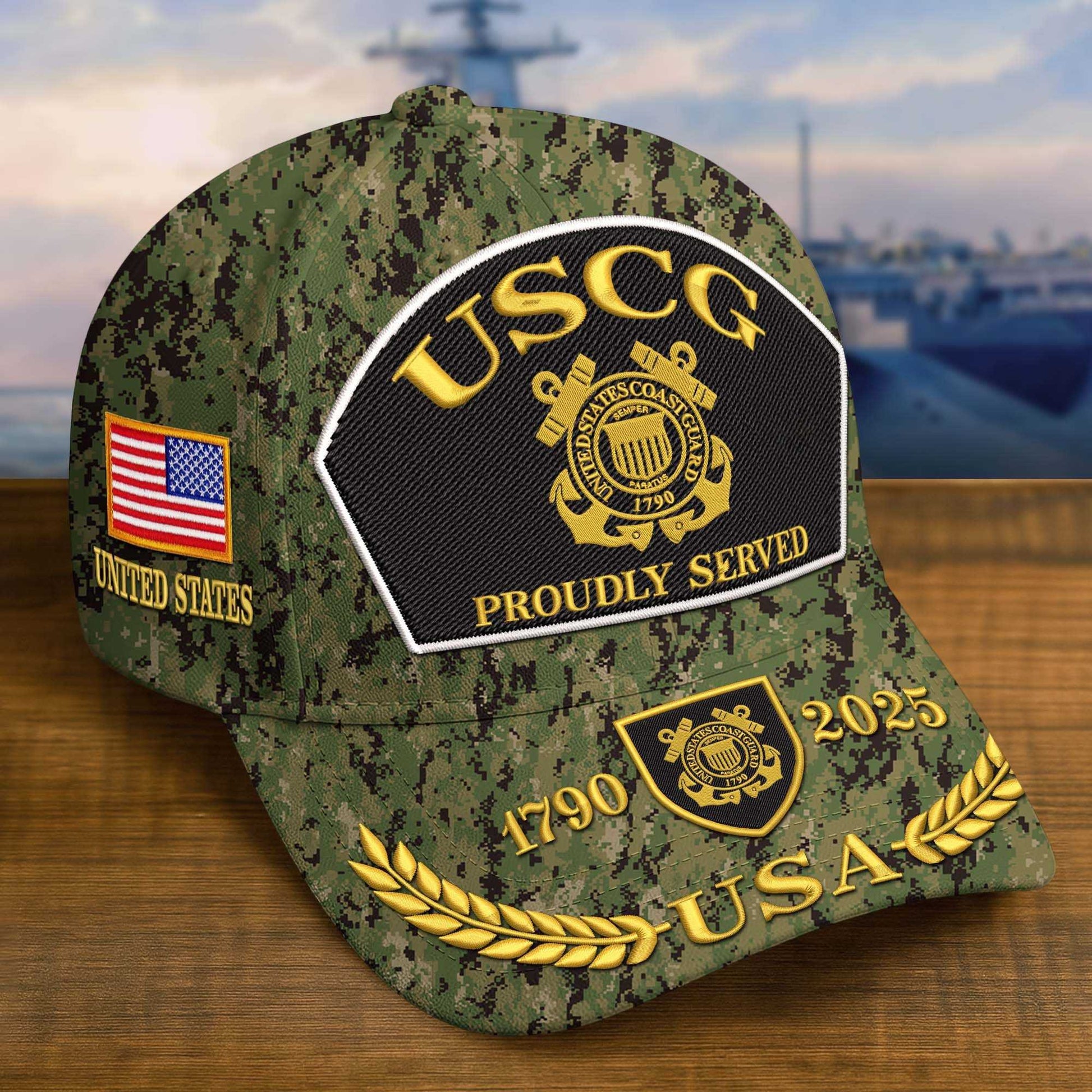Premium Custom USCG Embroidered Hat VPVC308408, Gifts For Coast Guard Veteran, Gifts On Father's Day, Veterans Day.