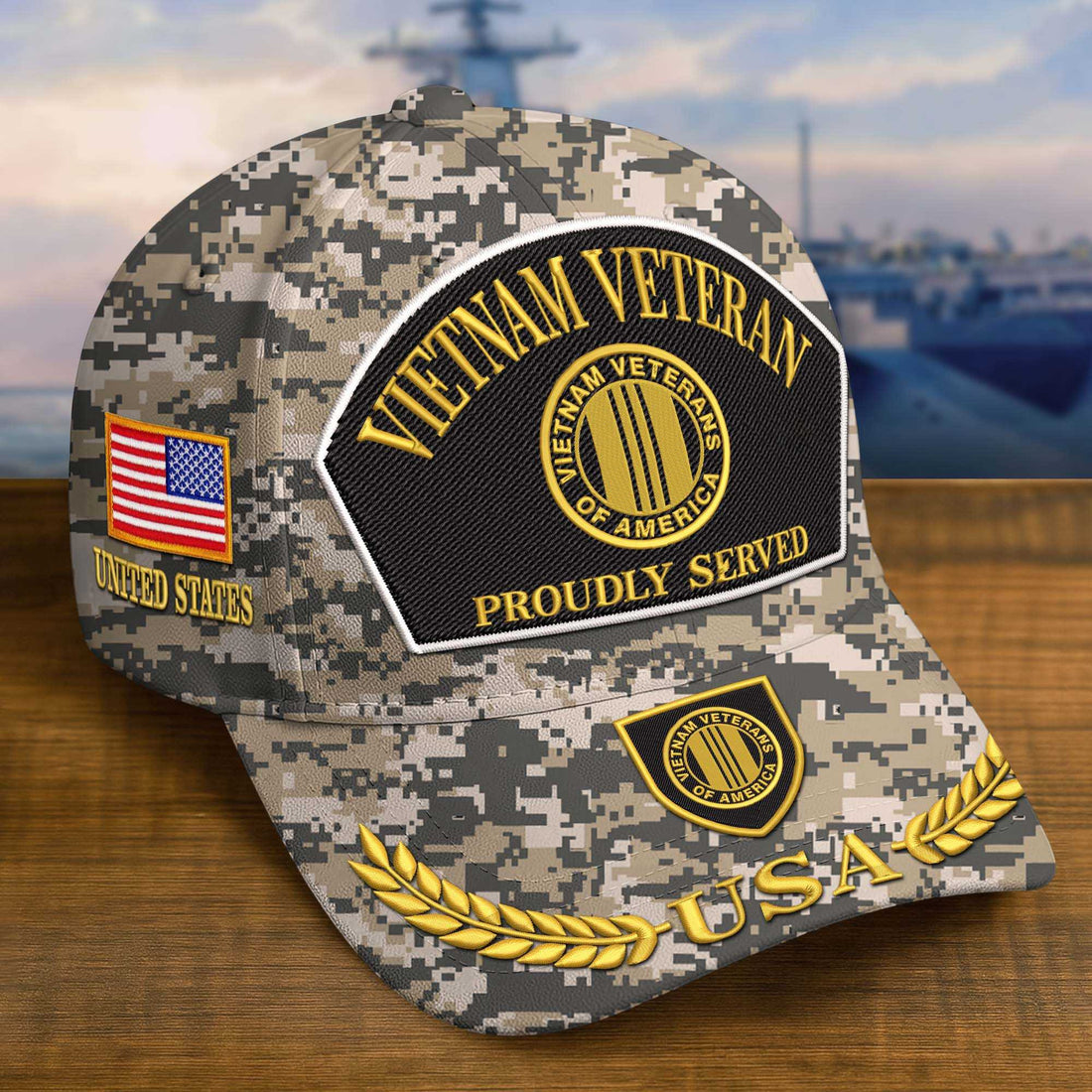 Premium Custom Vietnam Veteran Embroidered Hat VPVC308410, Gifts For Vietnam Veteran, Gifts On Father's Day, Veterans Day.