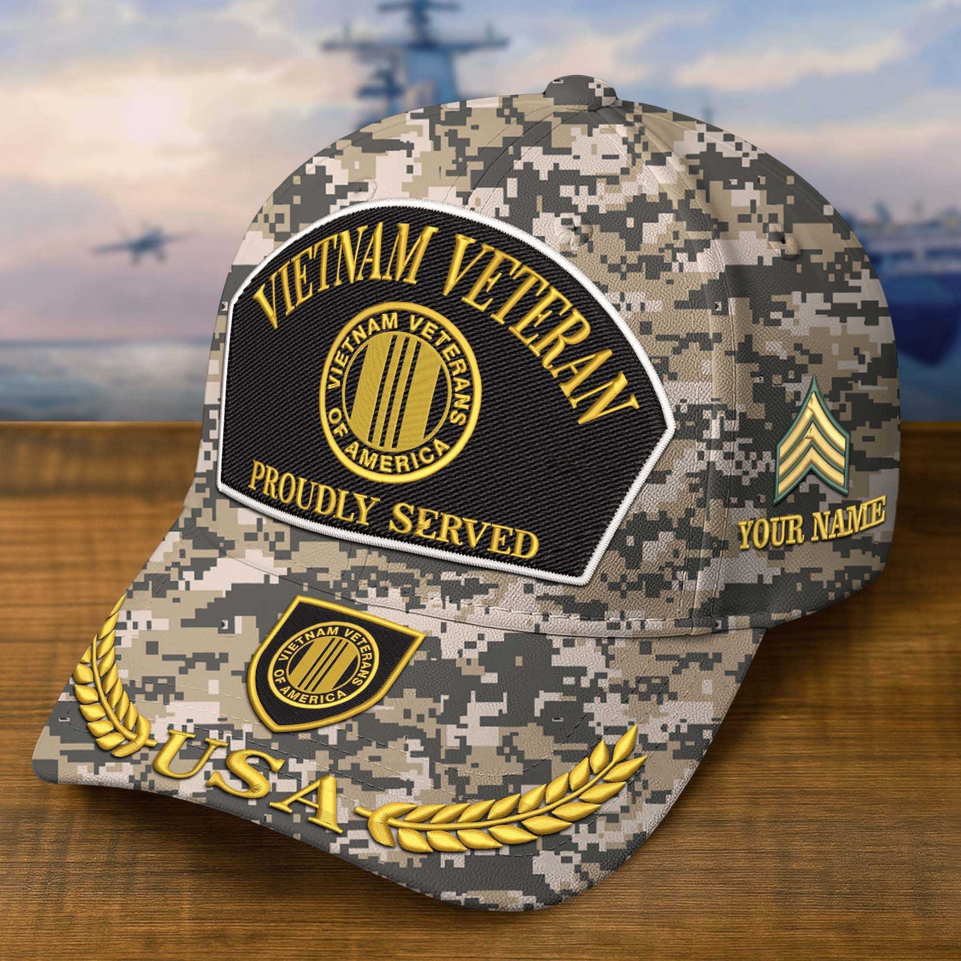 Premium Custom Vietnam Veteran Embroidered Hat VPVC308410, Gifts For Vietnam Veteran, Gifts On Father's Day, Veterans Day.