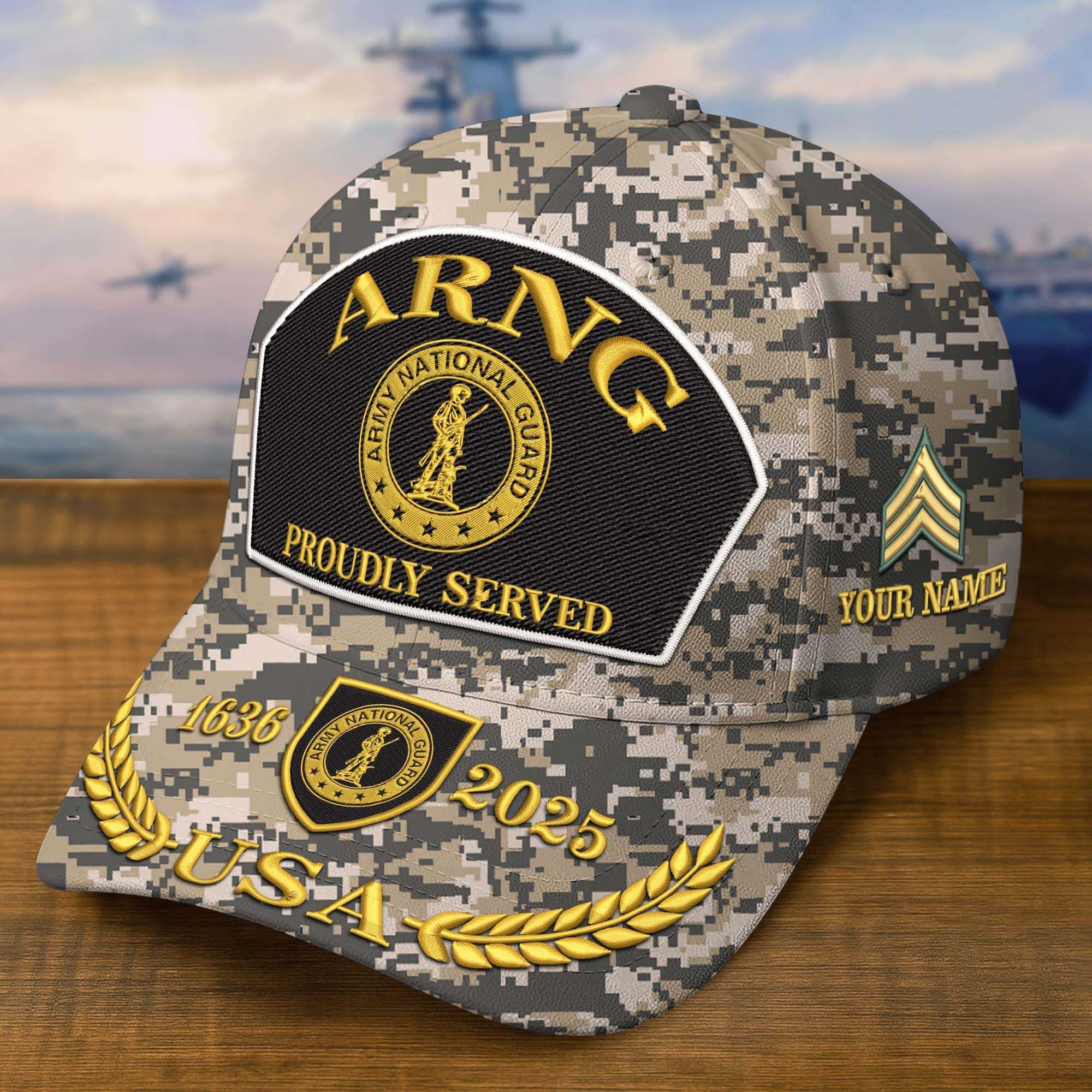 Premium Custom Army National Guard Embroidered Hat VPVC308411, Gifts For Army National Guard Veteran, Gifts On Father's Day, Veterans Day.