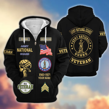 Premium Custom US Army National Guard Zip Hoodie VPVC607508, Gifts For Army National Guard Veteran, Gifts On Father's Day, Veterans Day.