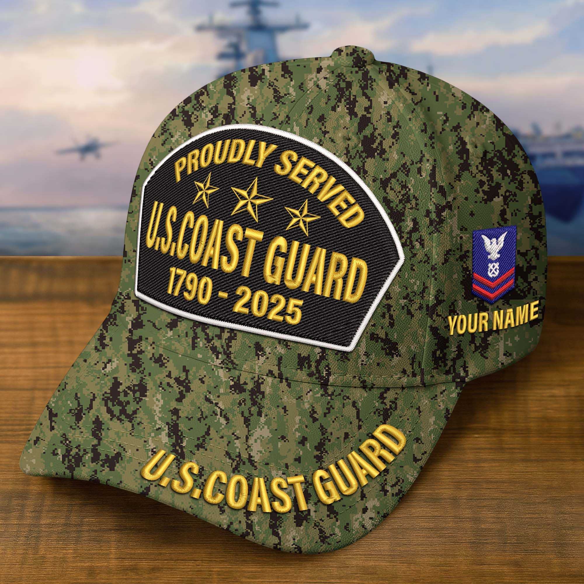 Premium Custom USCG Embroidered Hat VPVC308508, Gifts For Coast Guard Veteran, Gifts On Father's Day, Veterans Day.
