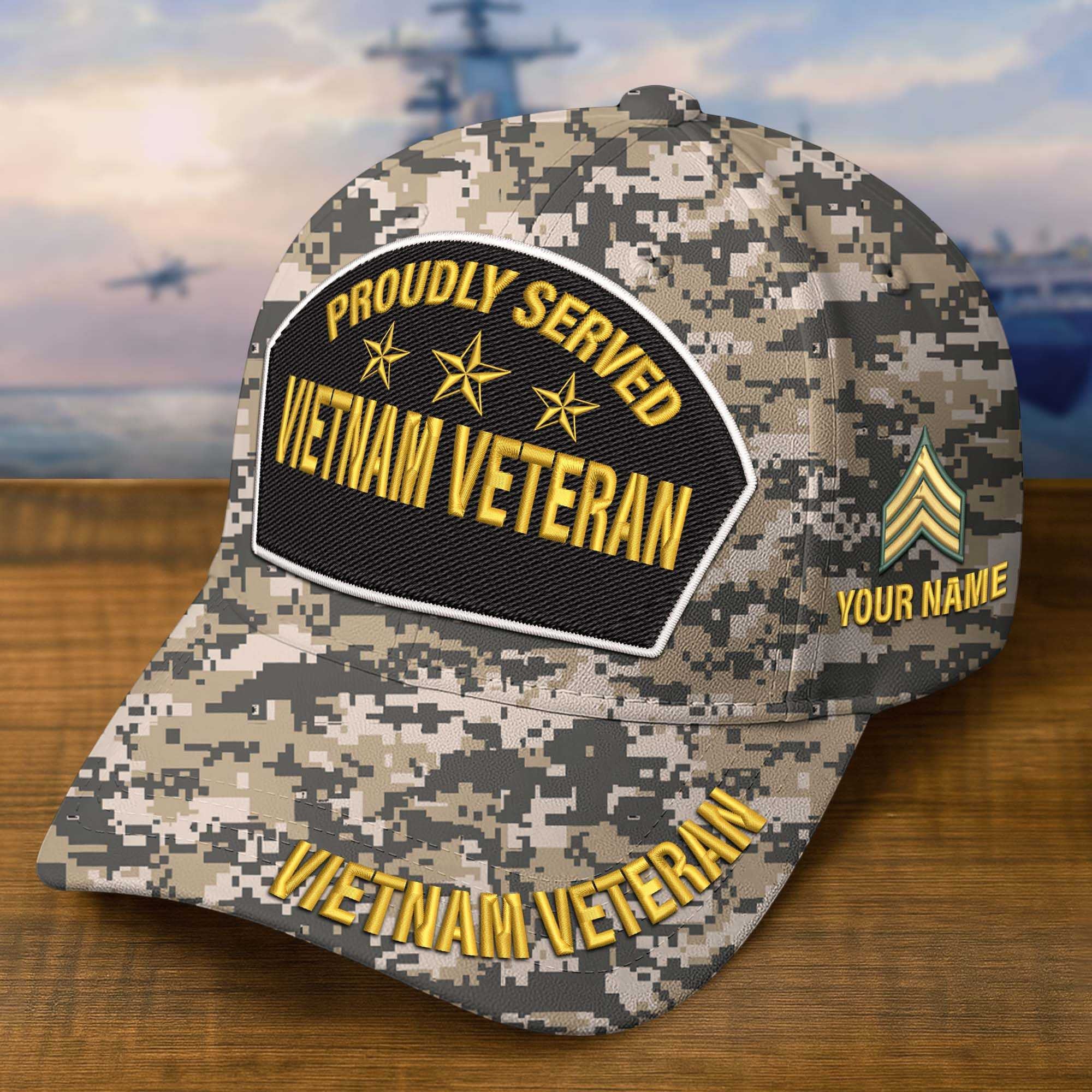 Premium Custom Vietnam Veteran Embroidered Hat VPVC308510, Gifts For Vietnam Veteran, Gifts On Father's Day, Veterans Day.