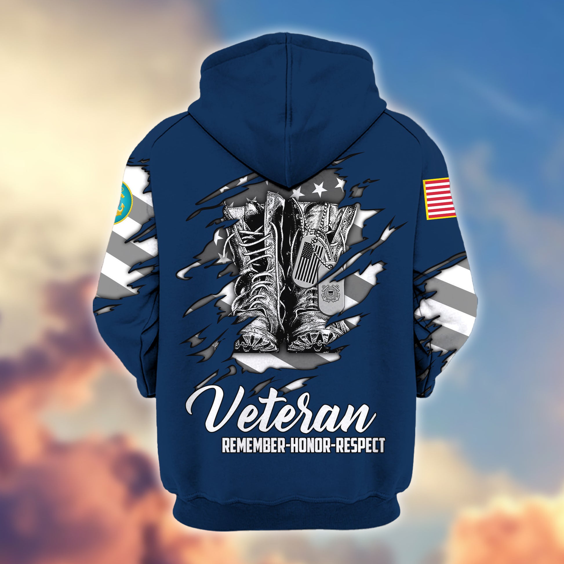 Premium USCG Zip Hoodie VPVC607605, Gifts For Coast Guard Veteran, Gifts On Father's Day, Veterans Day.