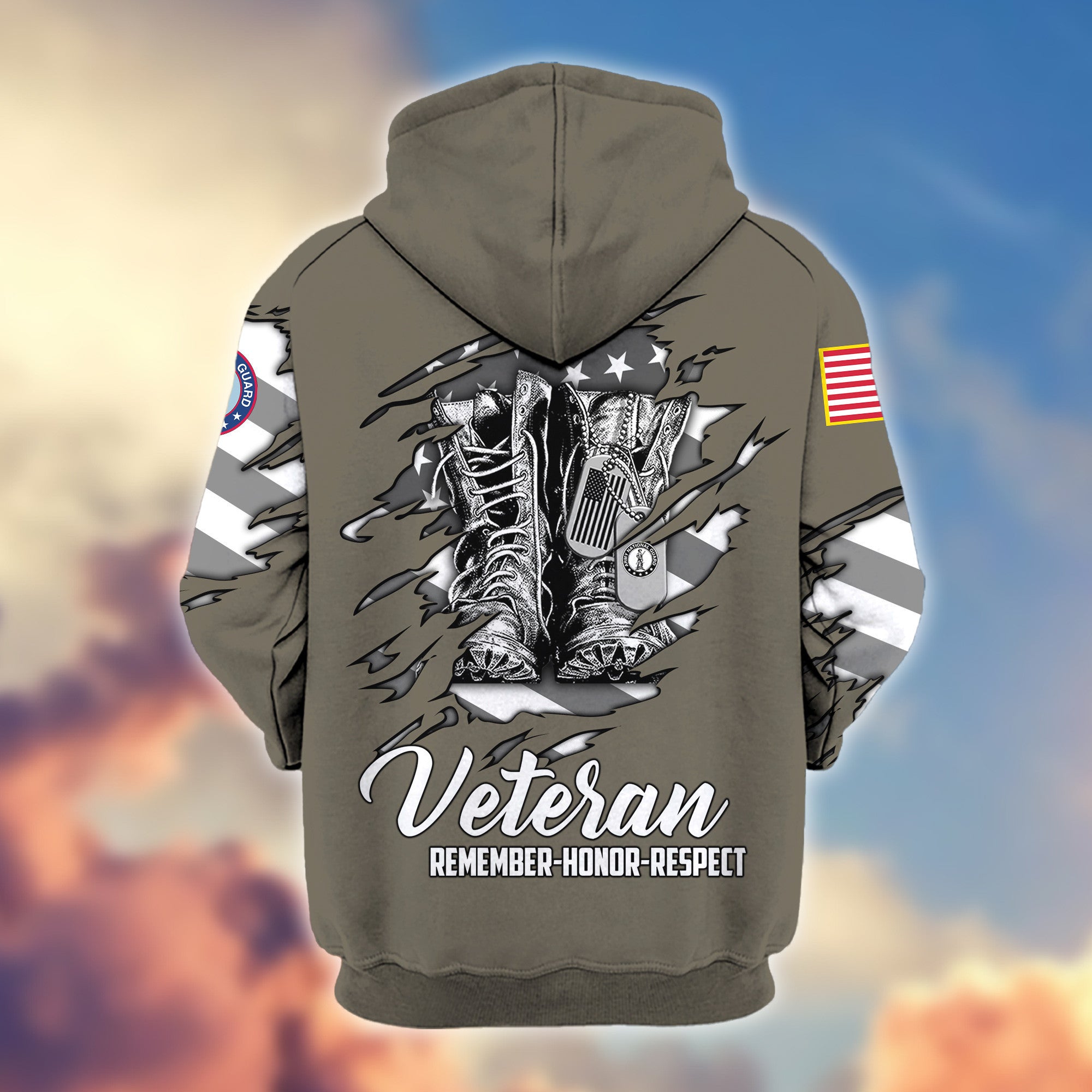 Premium US Army National Guard Zip Hoodie VPVC607608, Gifts For Army National Guard Veteran, Gifts On Father's Day, Veterans Day.
