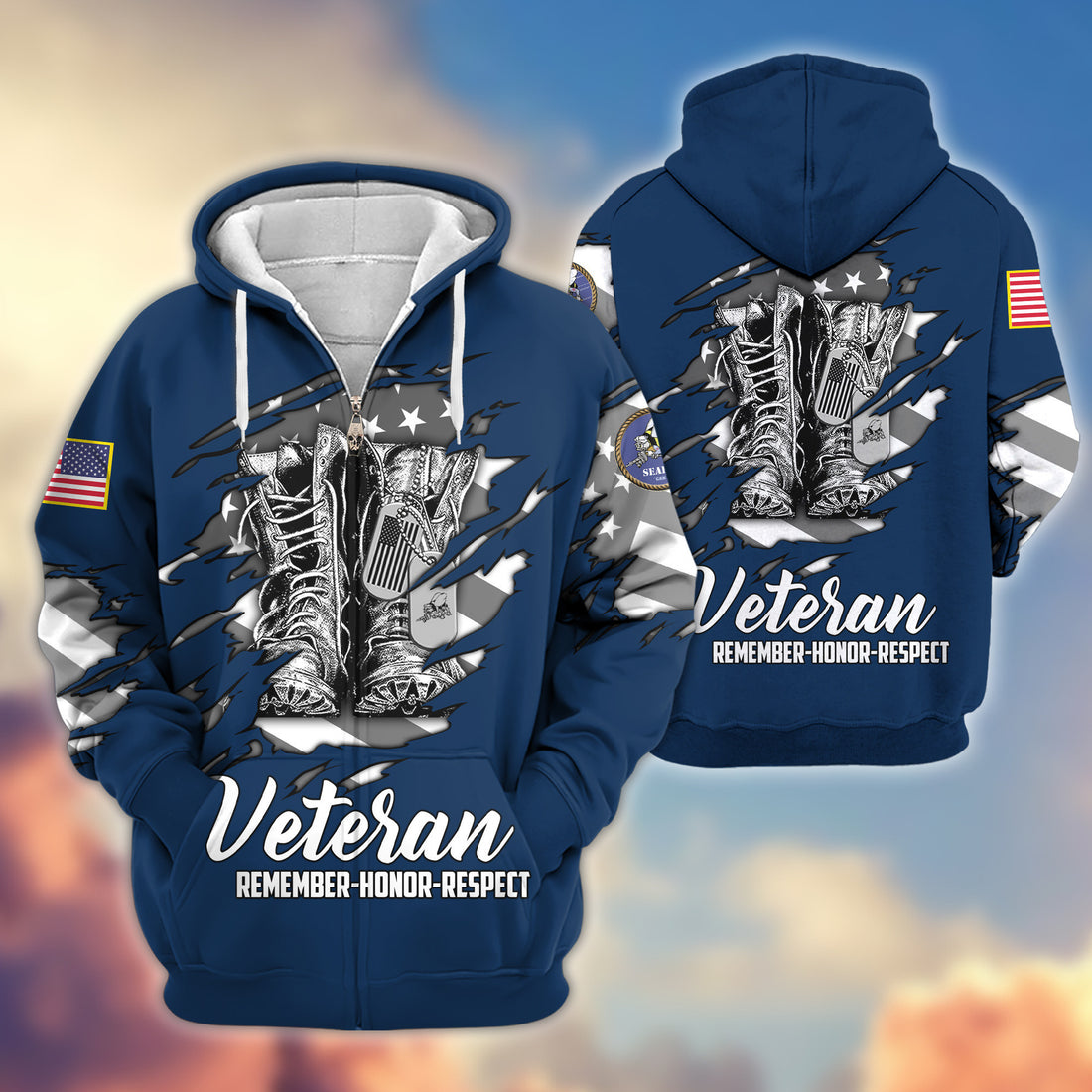 Premium US Seabees Zip Hoodie VPVC607609, Gifts For Seabees Veteran, Gifts On Father's Day, Veterans Day.