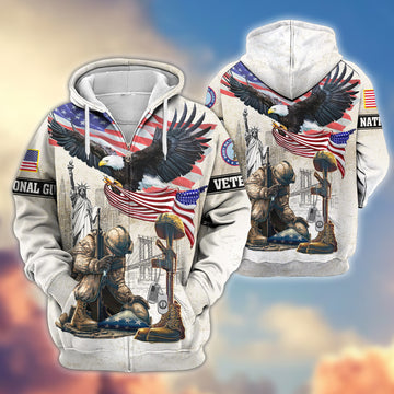 Premium US Army National Guard Zip Hoodie VPVC607708, Gifts For Army National Guard Veteran, Gifts On Father's Day, Veterans Day.