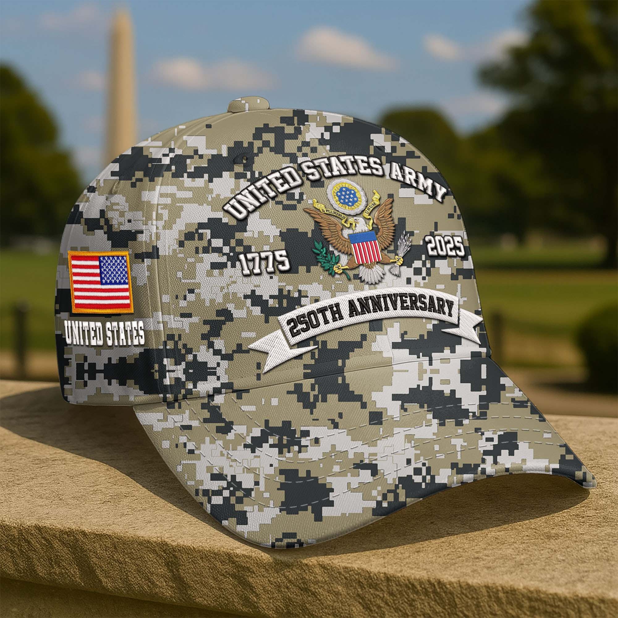 Premium 250th Anniversary Of The Army Embroidered Hats VPVC308601, Custom Name & Rank, Gifts For Army Veteran, Gifts On Father's Day, Veterans Day.