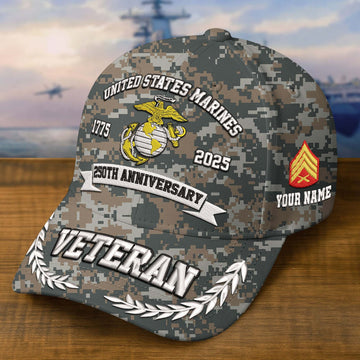 Premium 250th Anniversary Of The Army Embroidered Hats VPVC308602, Custom Name & Rank, Gifts For Army Veteran, Gifts On Father's Day, Veterans Day.