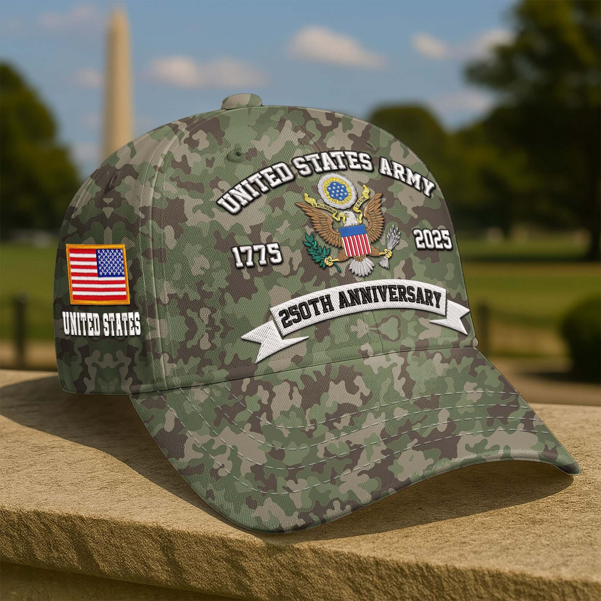 Premium 250th Anniversary Of The Army Embroidered Hats VPVC308603, Custom Name & Rank, Gifts For Army Veteran, Gifts On Father's Day, Veterans Day.