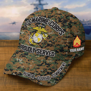 Premium Custom USMC Embroidered Hat VPVC308706, Gifts For Marine Veteran, Gifts On Father's Day, Veterans Day.