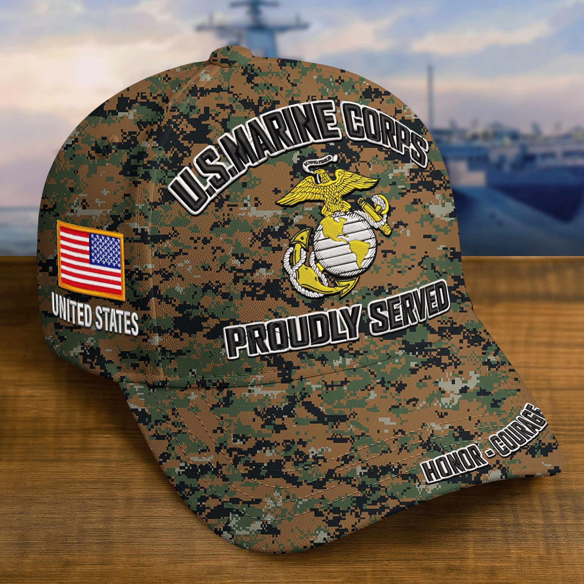 Premium Custom USMC Embroidered Hat VPVC308706, Gifts For Marine Veteran, Gifts On Father's Day, Veterans Day.