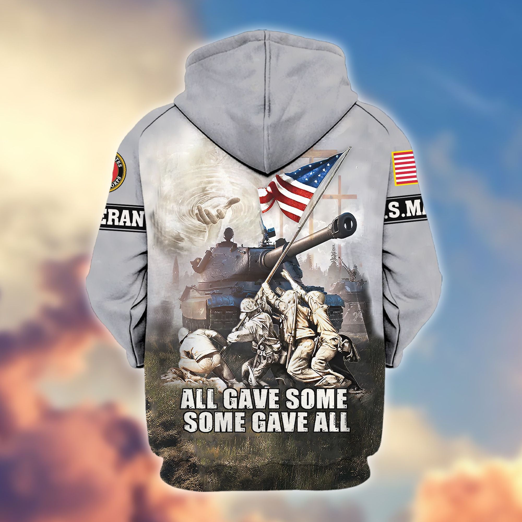 Premium USMC Zip Hoodie VPVC607803, Gifts For Marine Veteran, Gifts On Father's Day, Veterans Day.