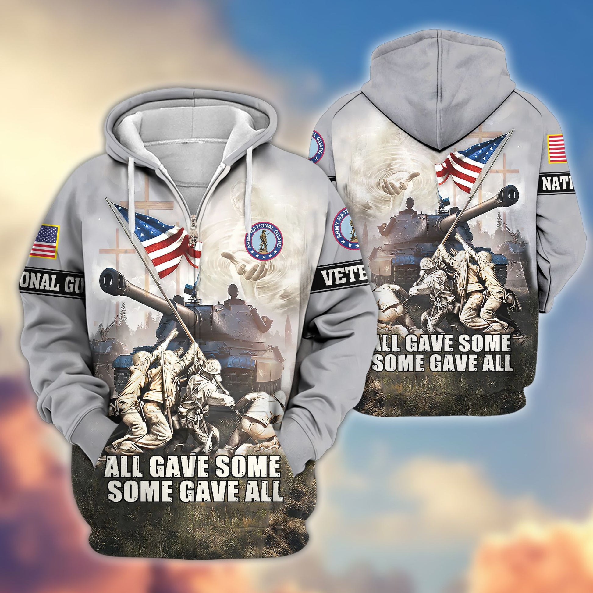 Premium US Army National Guard Zip Hoodie VPVC607808, Gifts For Army National Guard Veteran, Gifts On Father's Day, Veterans Day.