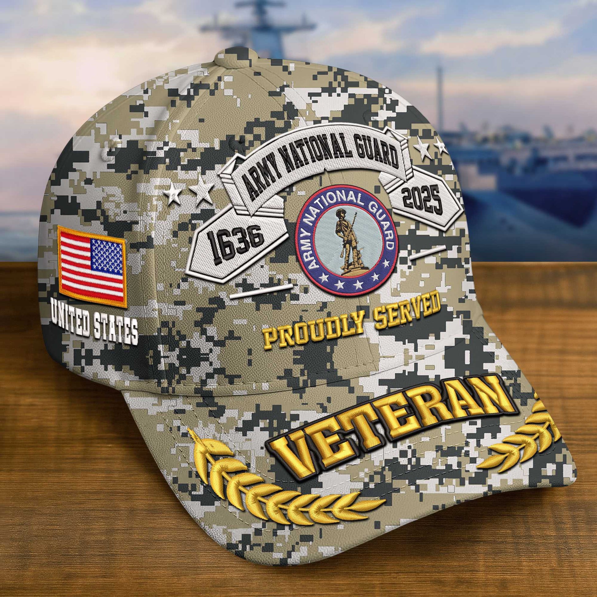 Premium Custom Army National Guard Embroidered Hat VPVC308812, Gifts For Army National Guard Veteran, Gifts On Father's Day, Veterans Day.