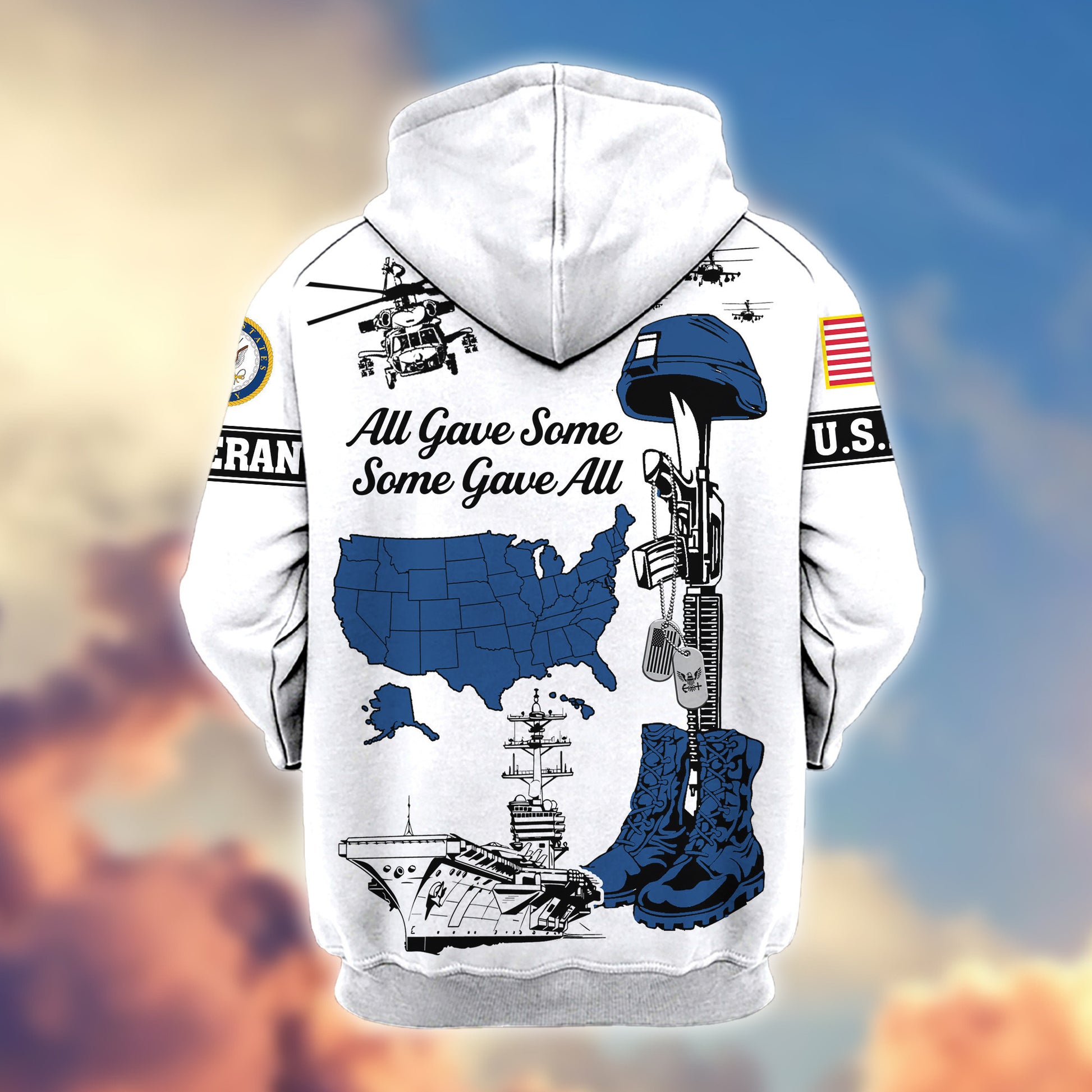 Premium US Navy Zip Hoodie VPVC607902, Gifts For Navy Veteran, Gifts On Father's Day, Veterans Day.