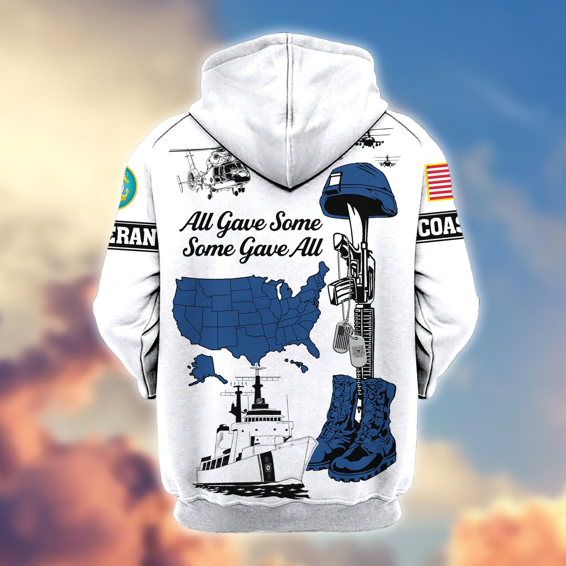 Premium USCG Zip Hoodie VPVC607905, Gifts For Coast Guard Veteran, Gifts On Father's Day, Veterans Day.