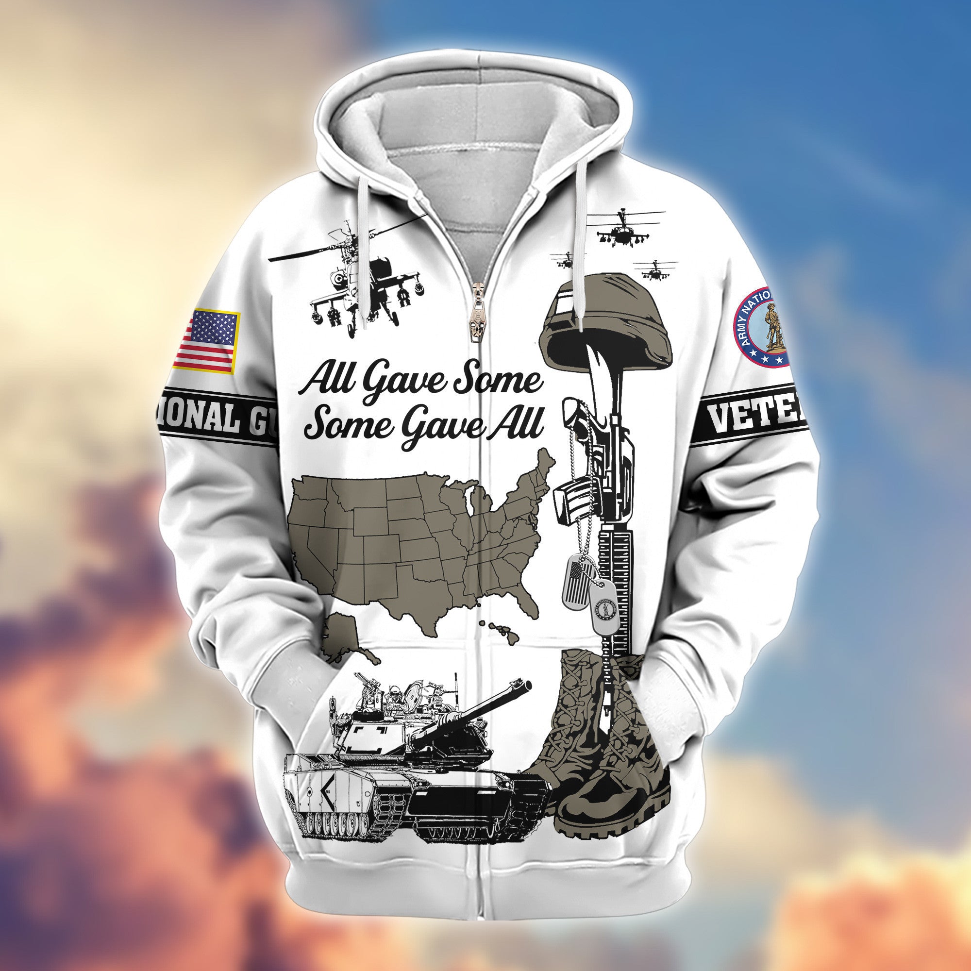 Premium US Army National Guard Zip Hoodie VPVC607908, Gifts For Army National Guard Veteran, Gifts On Father's Day, Veterans Day.