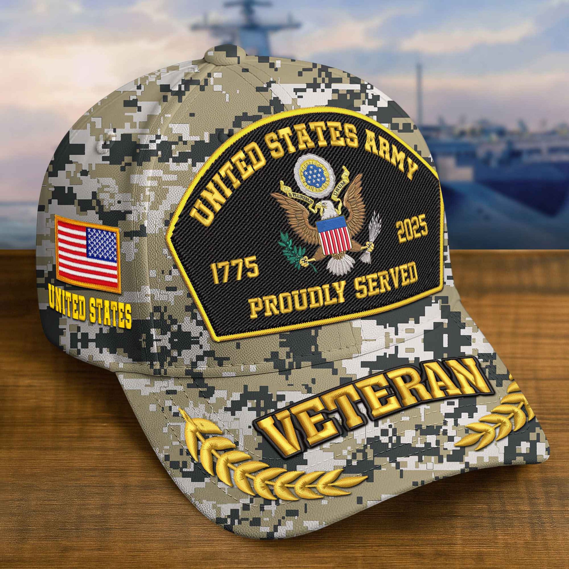 Premium 250th Anniversary Of The Army Embroidered Hats VPVC308901, Custom Name & Rank, Gifts For Army Veteran, Gifts On Father's Day, Veterans Day.