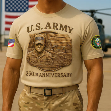 Premium 250th Anniversary Of The Army T-Shirt VPVC930008, Gifts For Army Veteran, Gifts On Father's Day, Veterans Day.