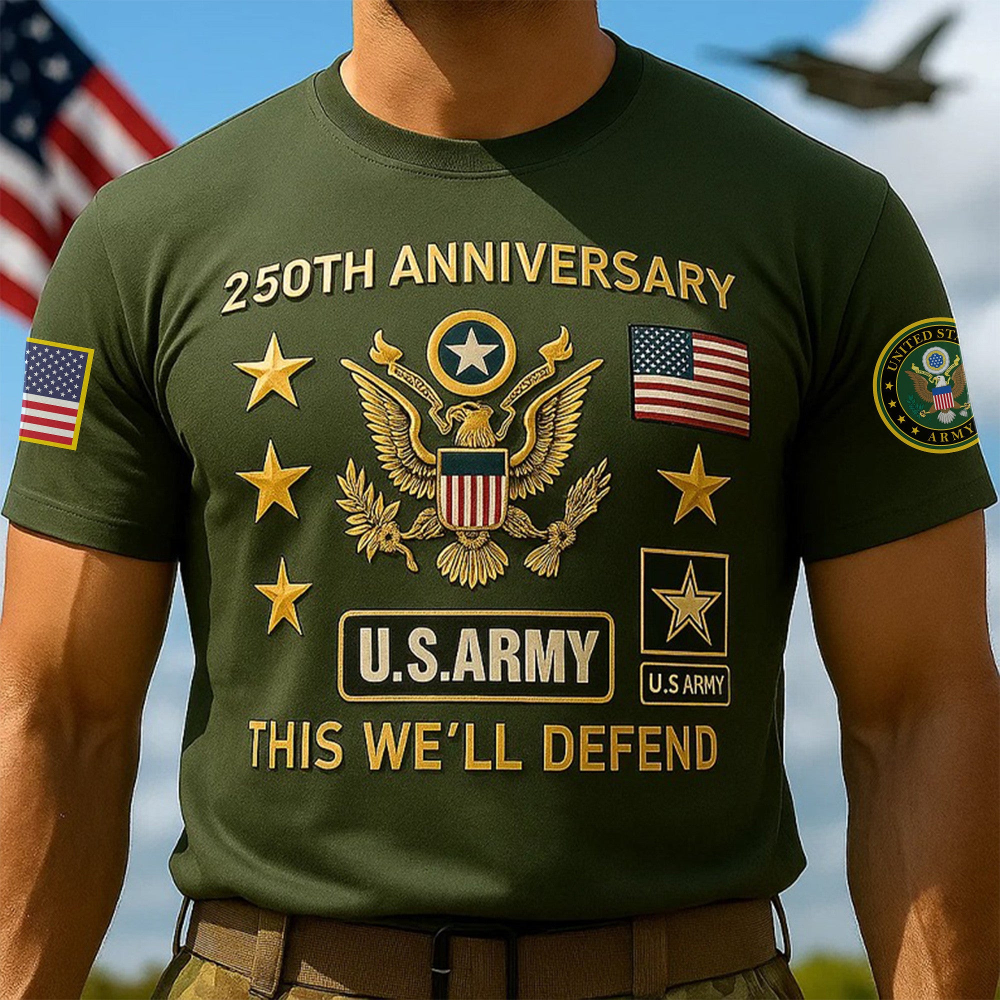 Premium 250th Anniversary Of The Army T-Shirt VPVC930009, Gifts For Army Veteran, Gifts On Father's Day, Veterans Day.