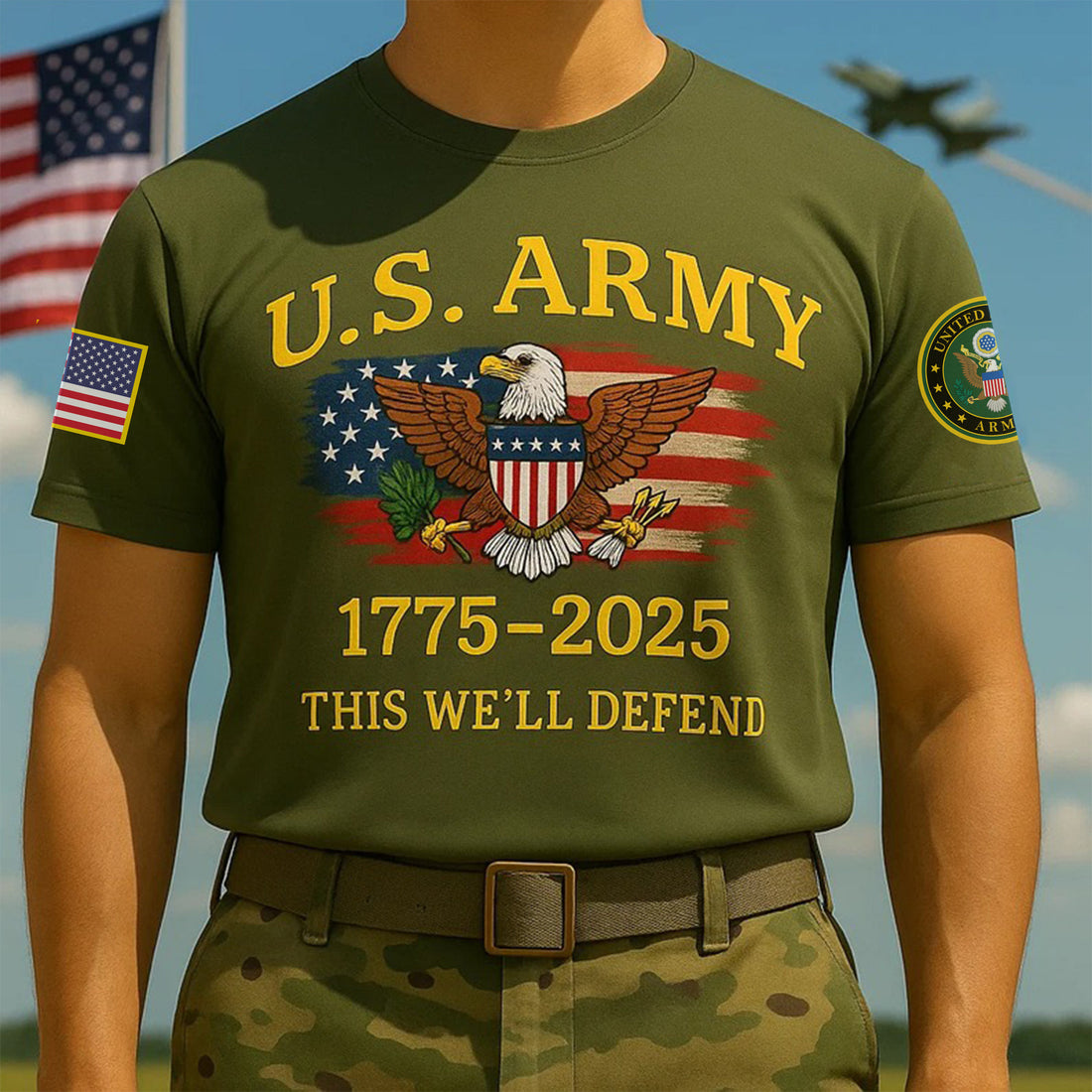 Premium 250th Anniversary Of The Army T-Shirt VPVC930014, Gifts For Army Veteran, Gifts On Father's Day, Veterans Day.