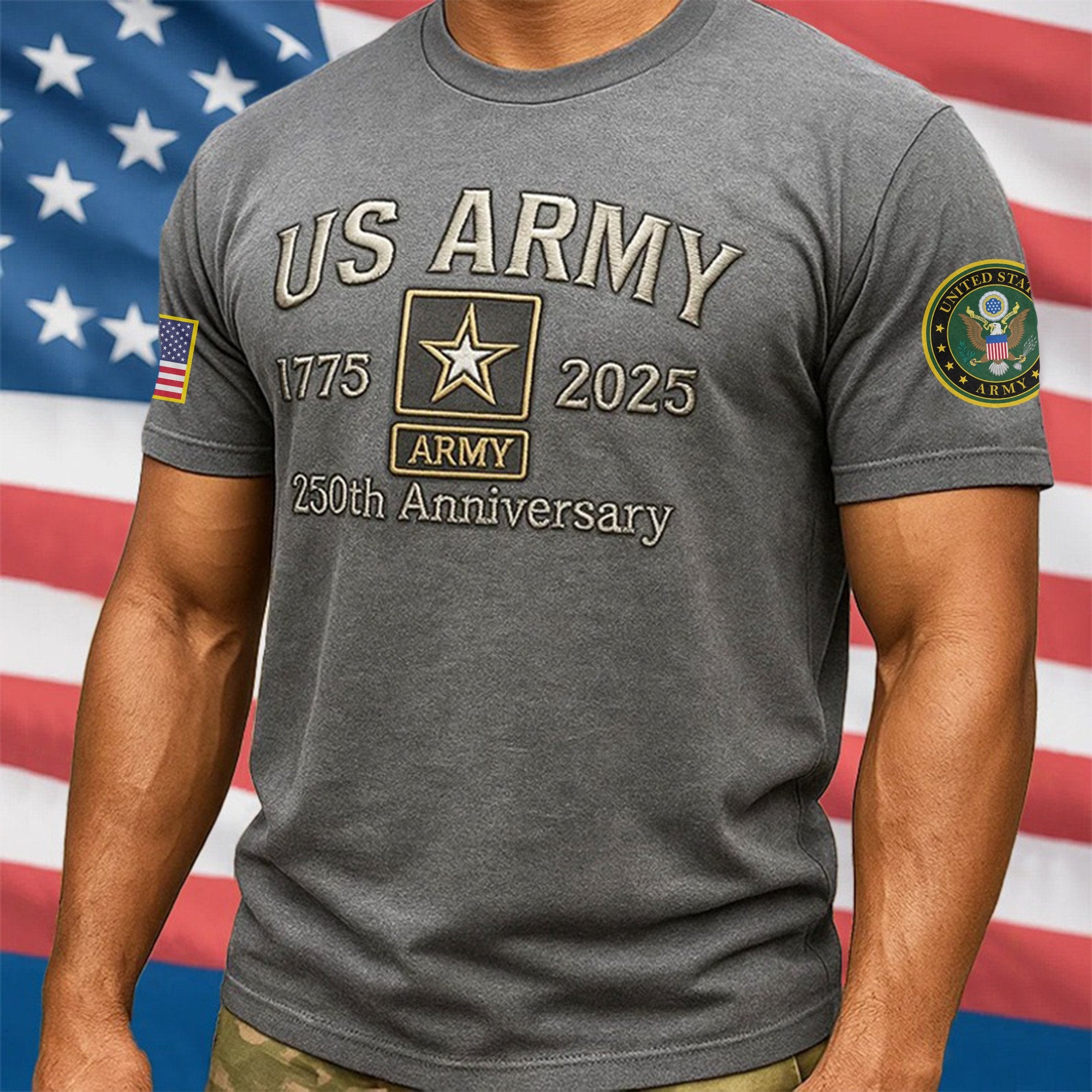 Premium 250th Anniversary Of The Army T-Shirt VPVC930017, Gifts For Army Veteran, Gifts On Father's Day, Veterans Day.