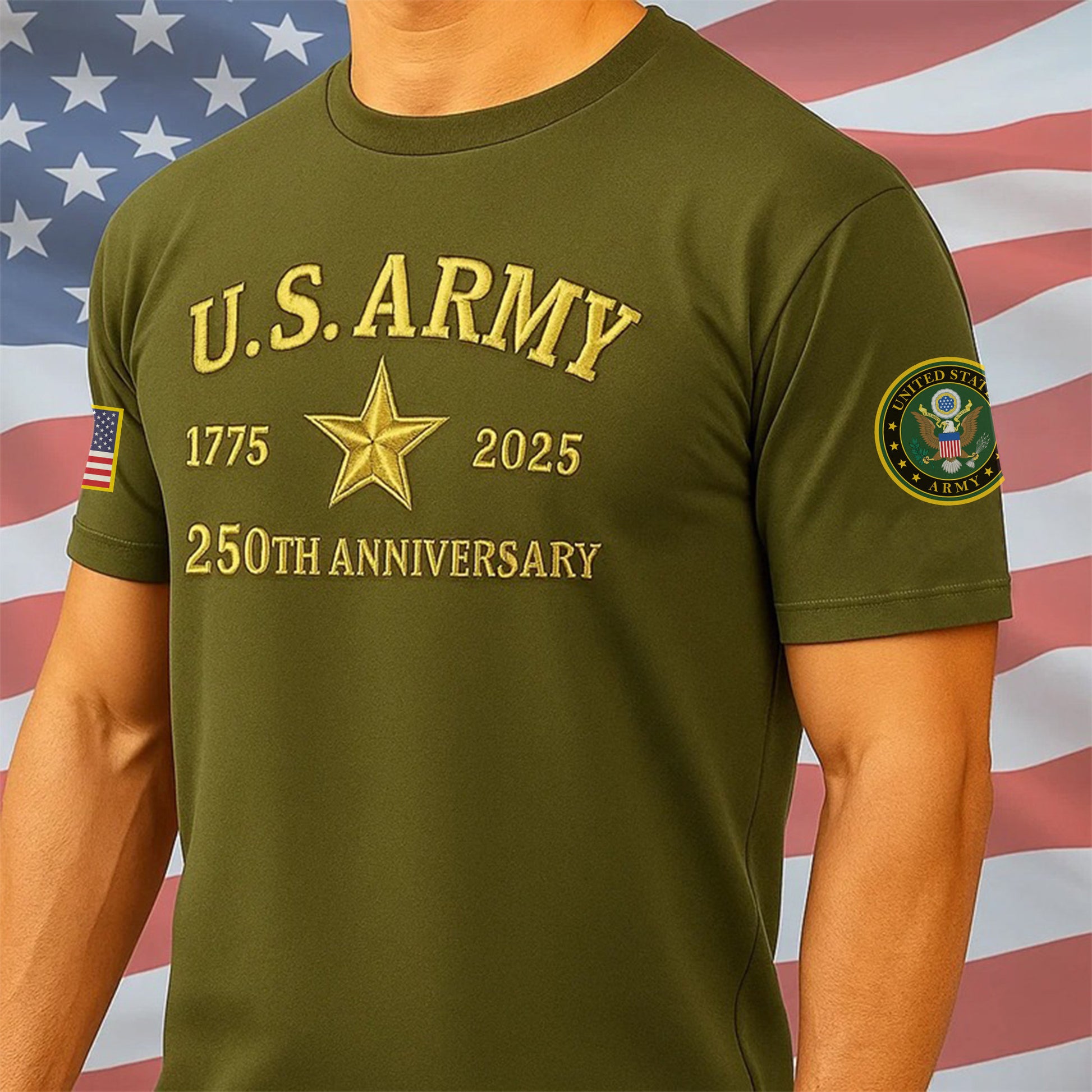 Premium 250th Anniversary Of The Army T-Shirt VPVC930021, Gifts For Army Veteran, Gifts On Father's Day, Veterans Day.