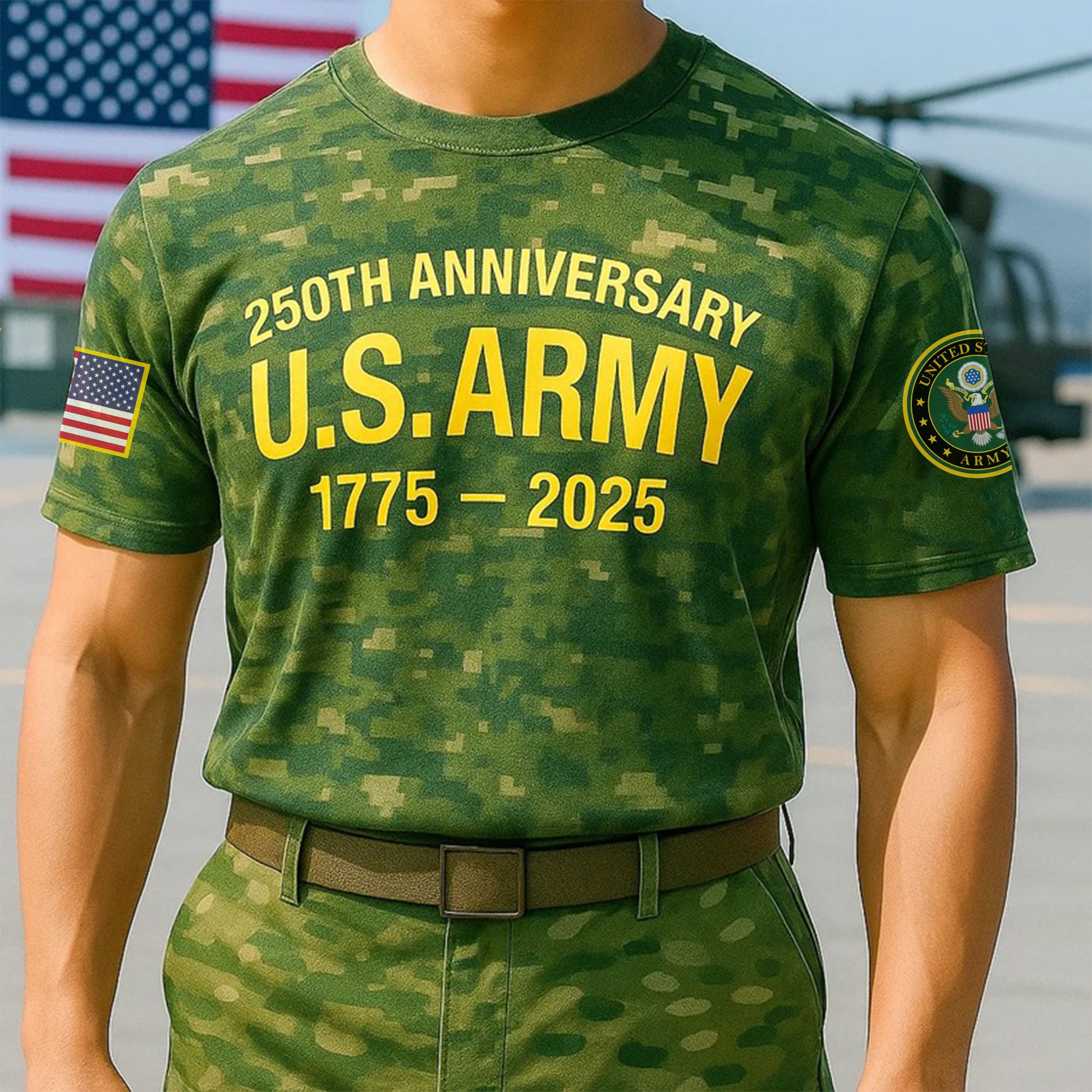 Premium 250th Anniversary Of The Army T-Shirt VPVC930018, Gifts For Army Veteran, Gifts On Father's Day, Veterans Day.