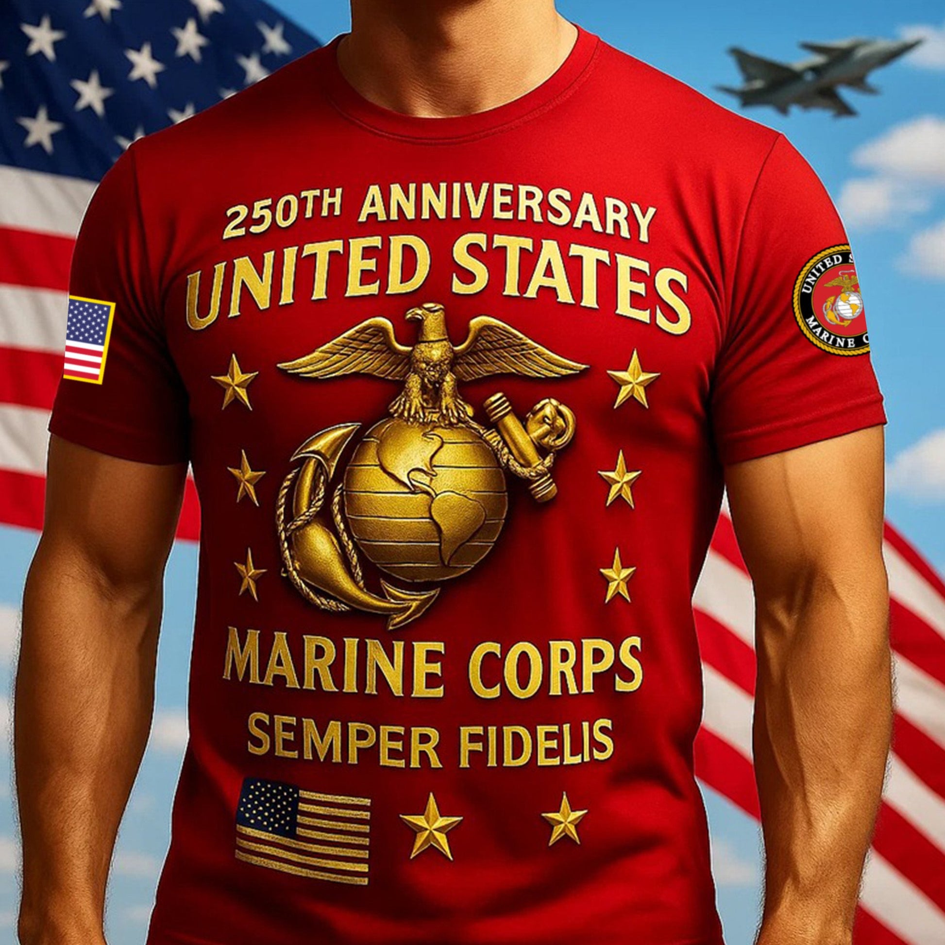 Premium USMC T-Shirt VPVC930045, 250th Anniversary Marine Corps Shirt, Gifts For Marine Veteran, Gifts On Father's Day, Veterans Day.