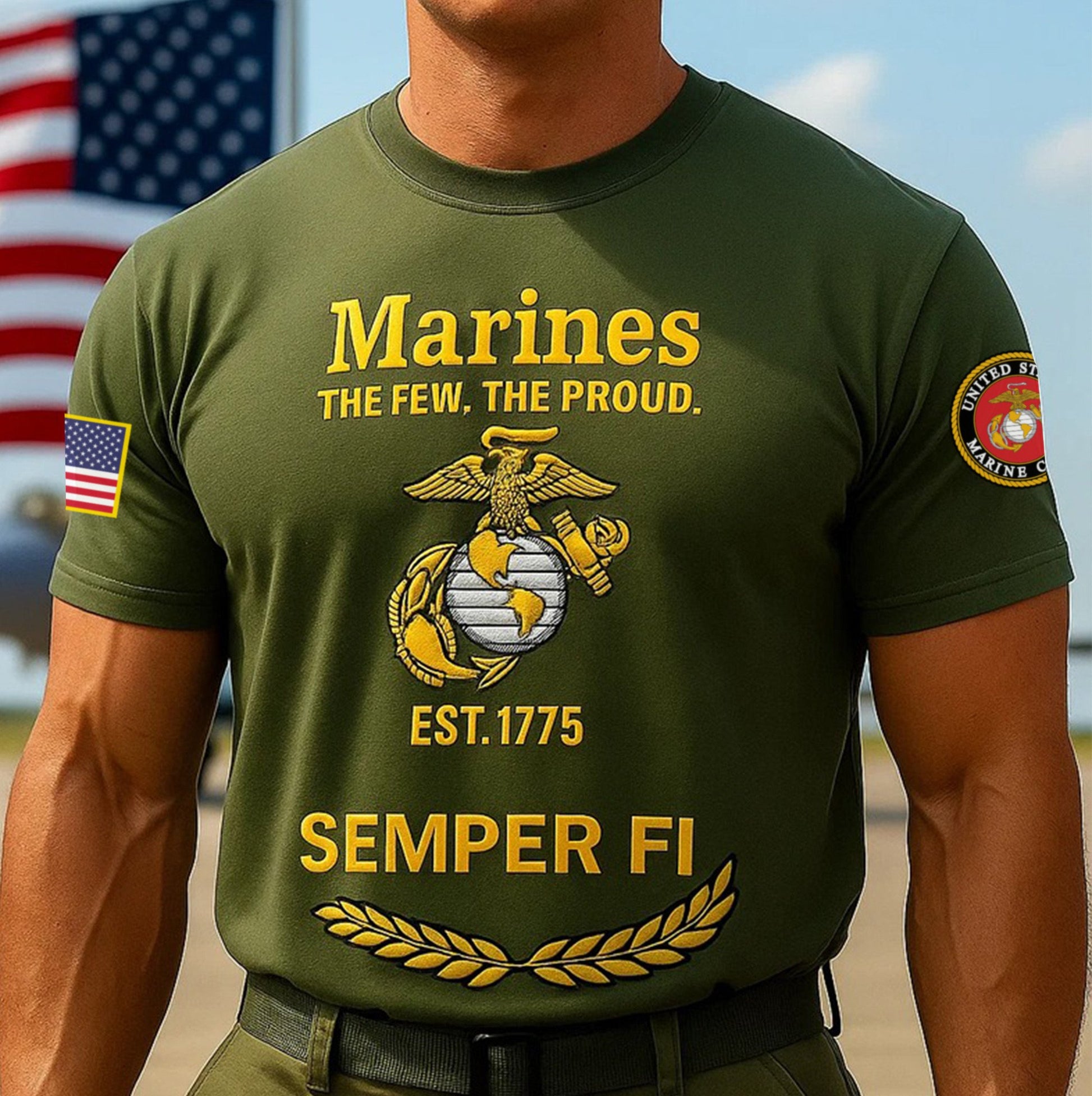 Premium USMC T-Shirt VPVC930046, 250th Anniversary Marine Corps Shirt, Gifts For Marine Veteran, Gifts On Father's Day, Veterans Day.