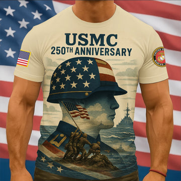 Premium USMC T-Shirt VPVC930048, 250th Anniversary Marine Corps Shirt, Gifts For Marine Veteran, Gifts On Father's Day, Veterans Day.