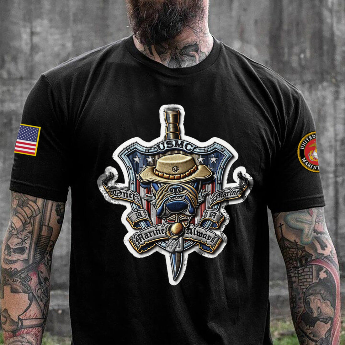 Premium USMC T-Shirt VPVC930056, 250th Anniversary Marine Corps Shirt, Gifts For Marine Veteran, Gifts On Father's Day, Veterans Day.
