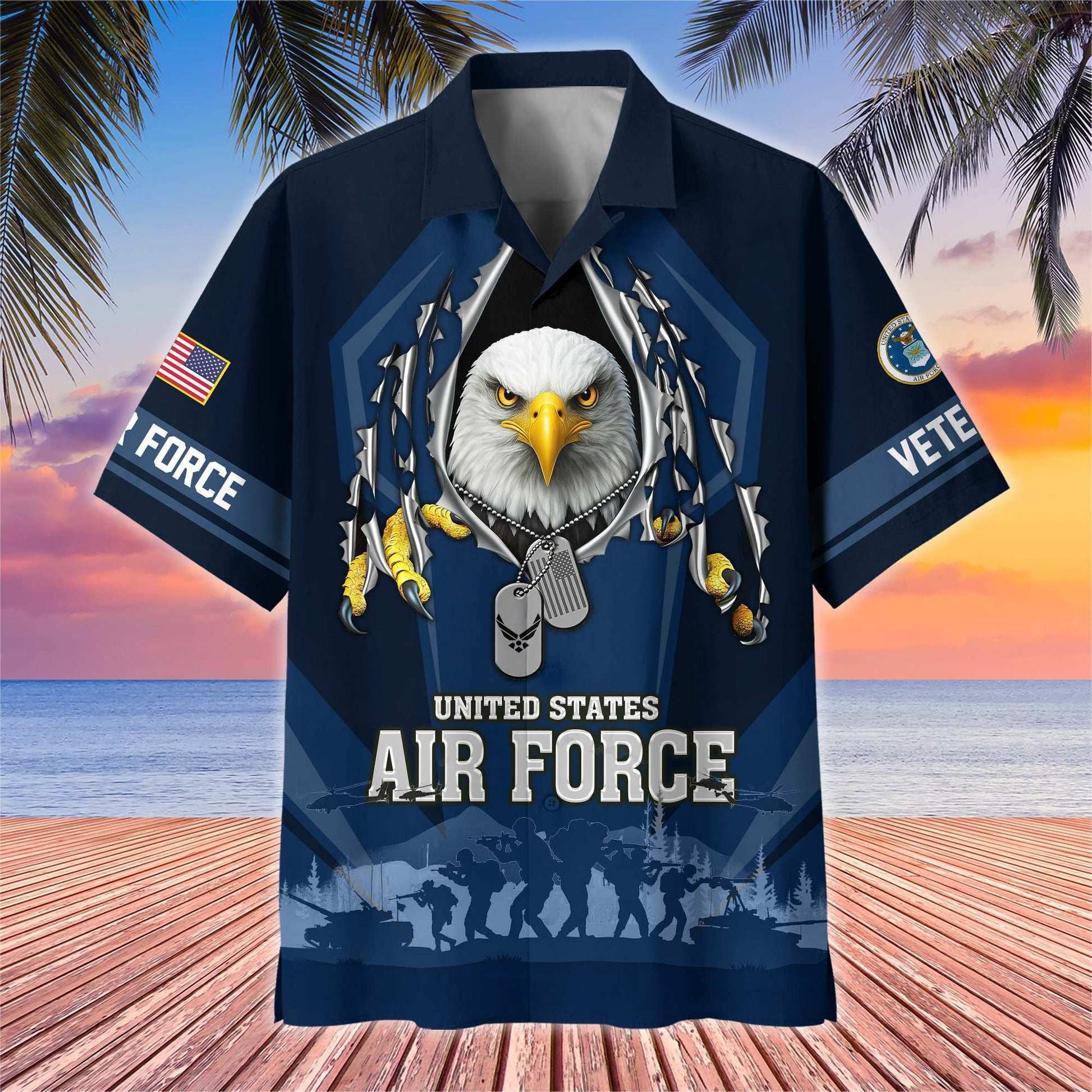 Premium US Veterans Hawaiian Shirt BPHN180711, Gifts For US Veterans, Gifts On Veterans Day.