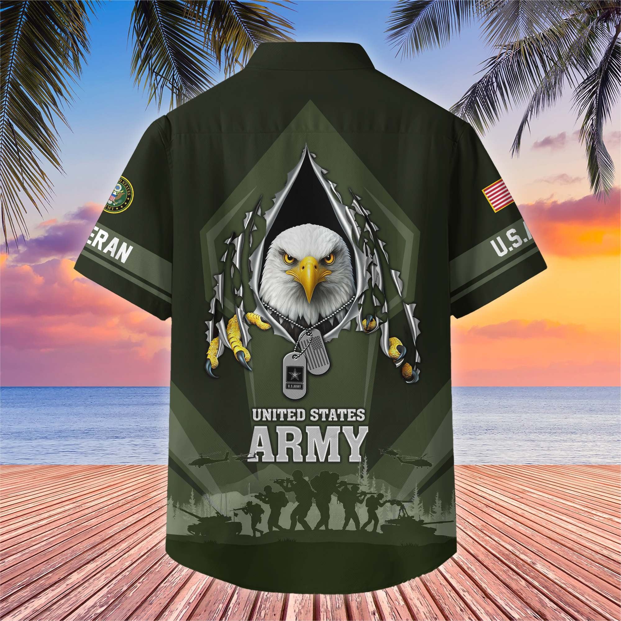 Premium US Veterans Hawaiian Shirt BPHN180711, Gifts For US Veterans, Gifts On Veterans Day.