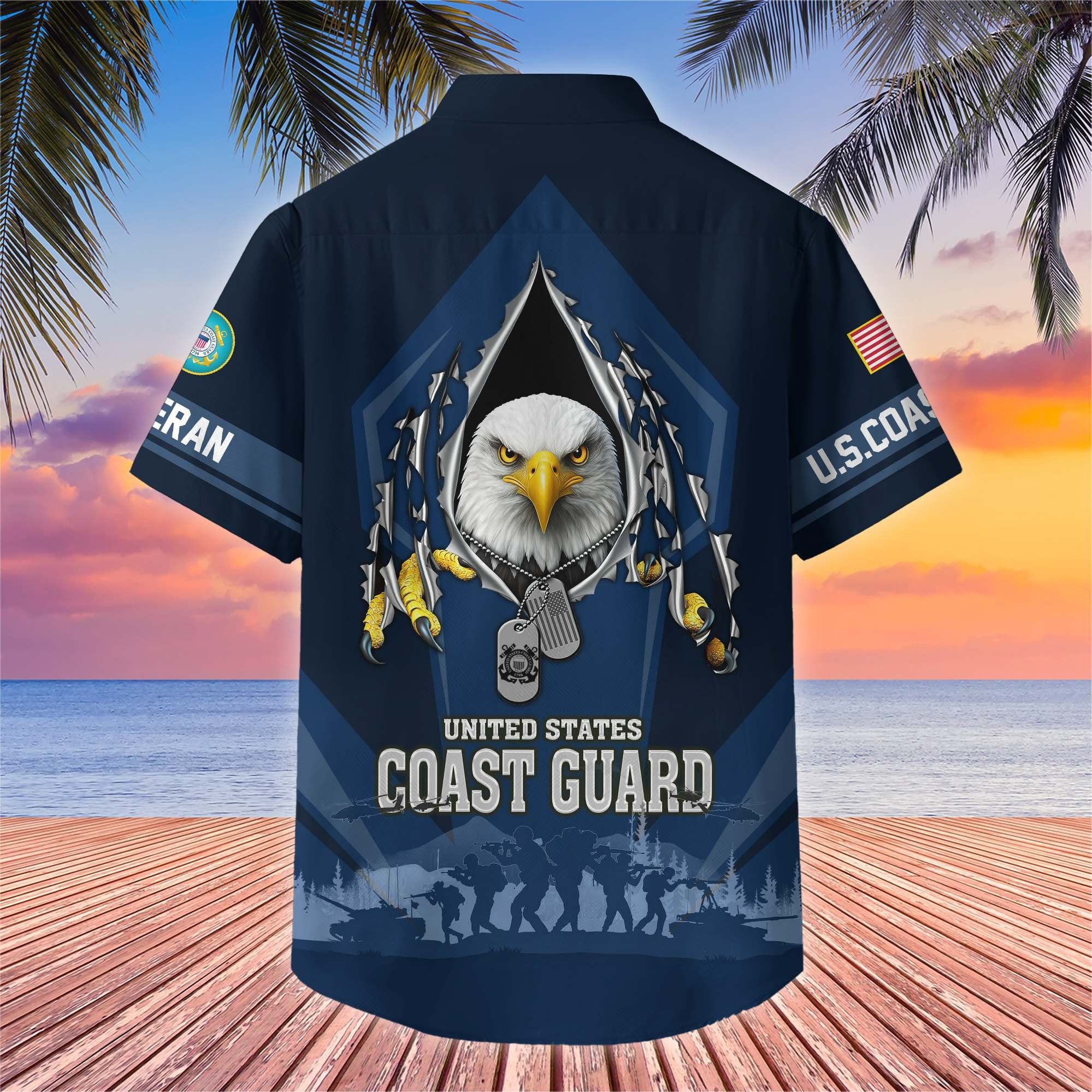 Premium US Veterans Hawaiian Shirt BPHN180711, Gifts For US Veterans, Gifts On Veterans Day.